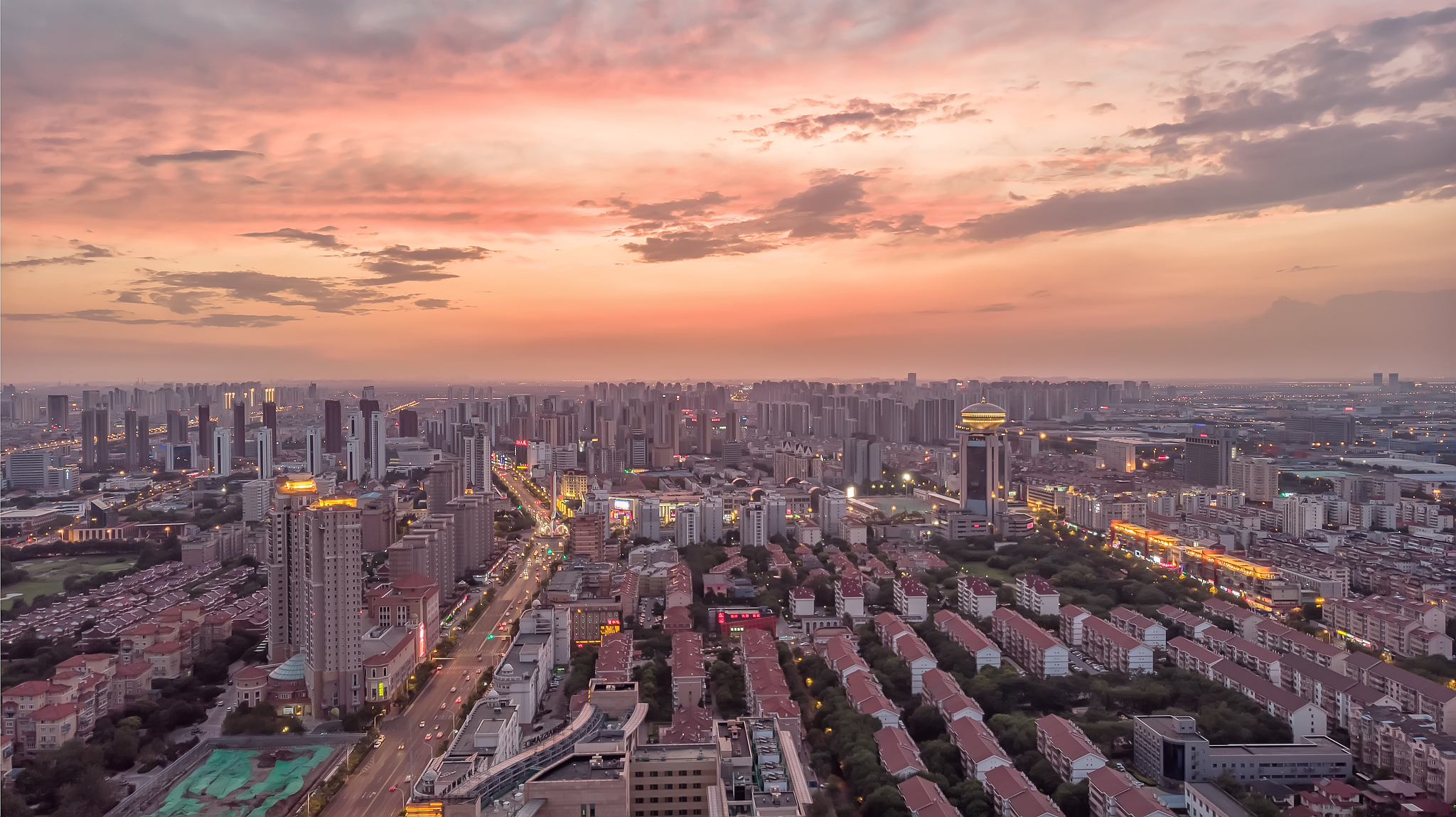 天津城市夕阳