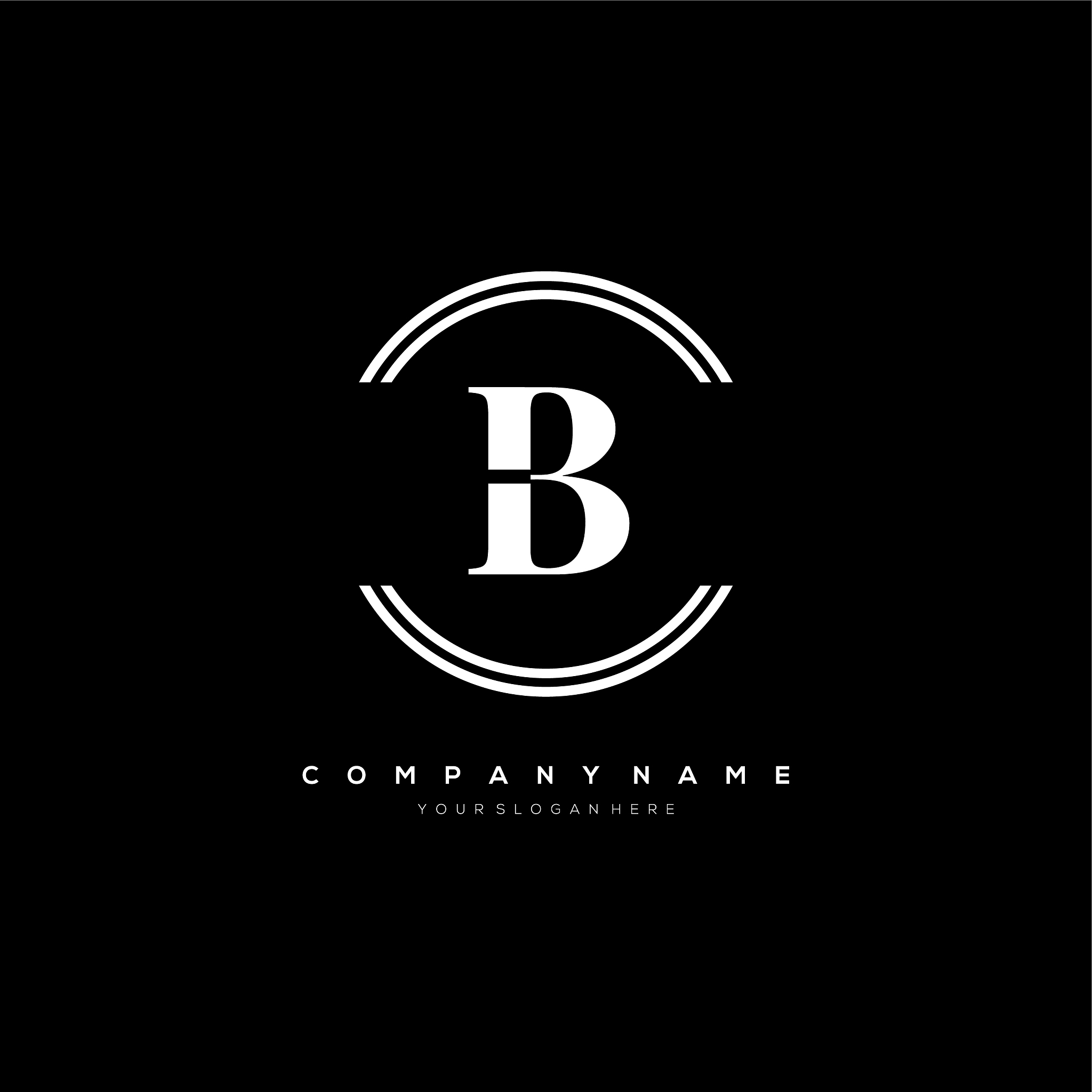 b letter logo template
