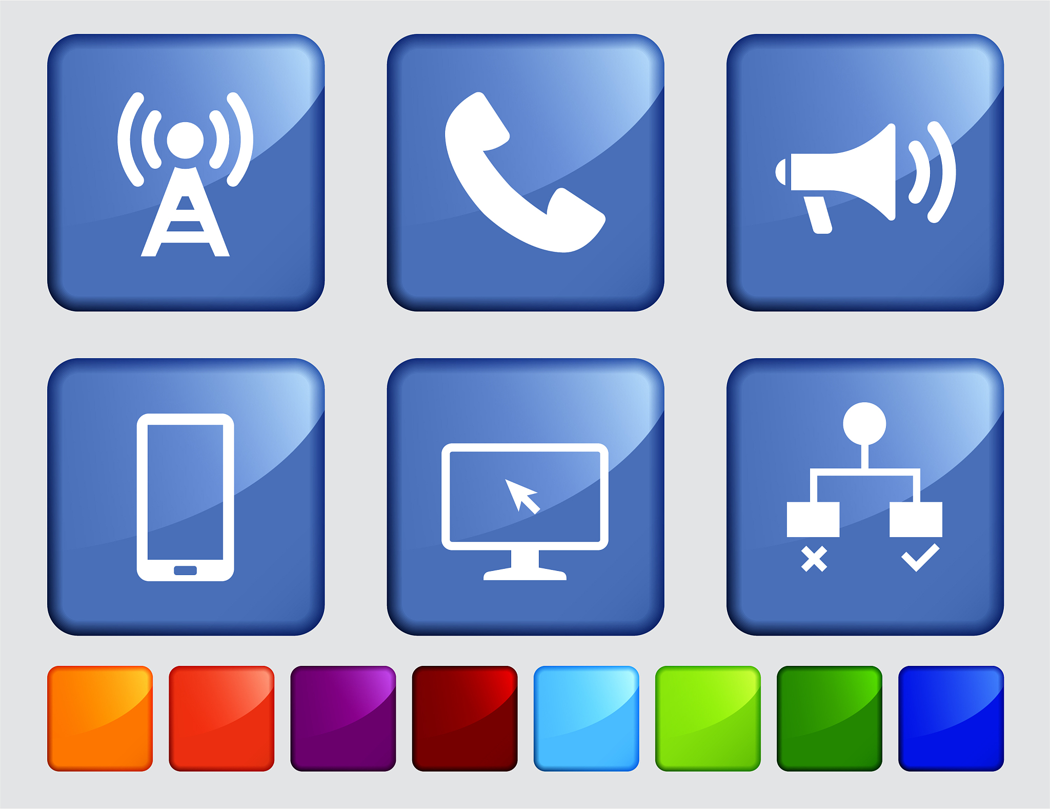 modern technology icon set