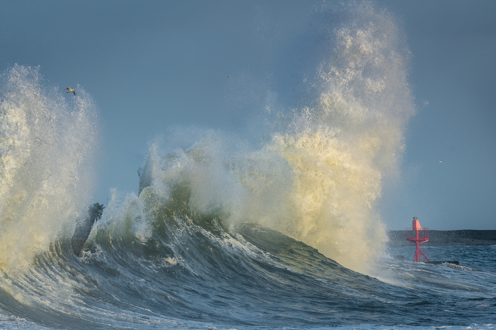 tempête et vagues en bretagne