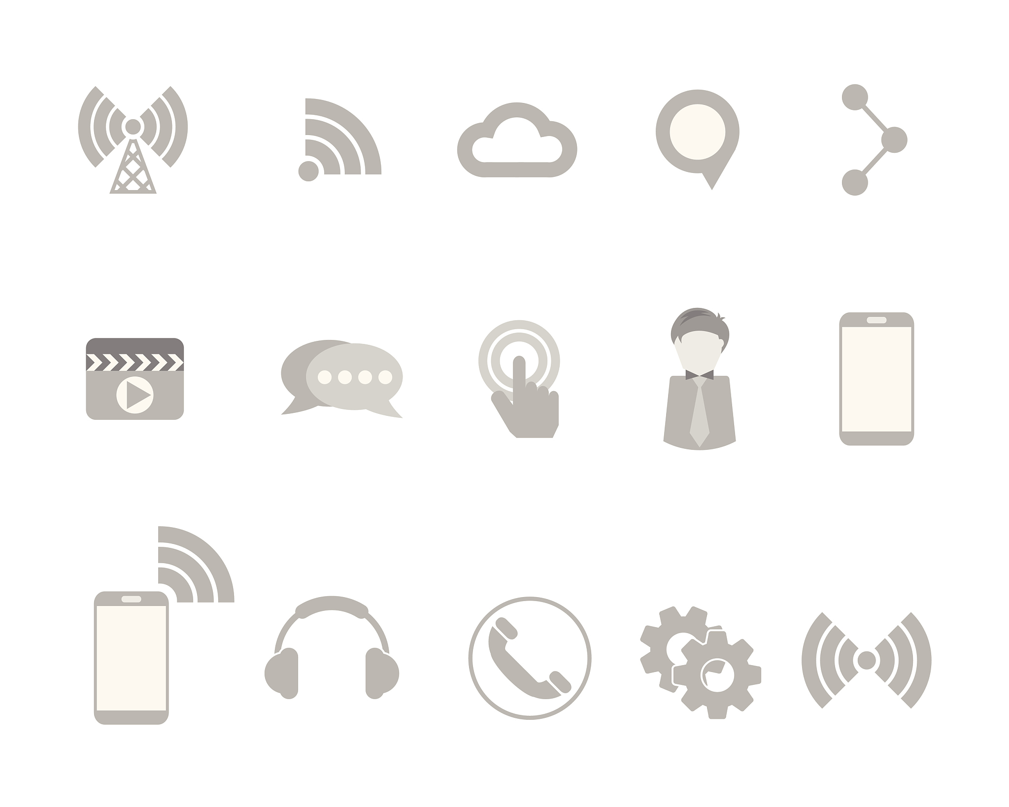 communication and multimedia icon