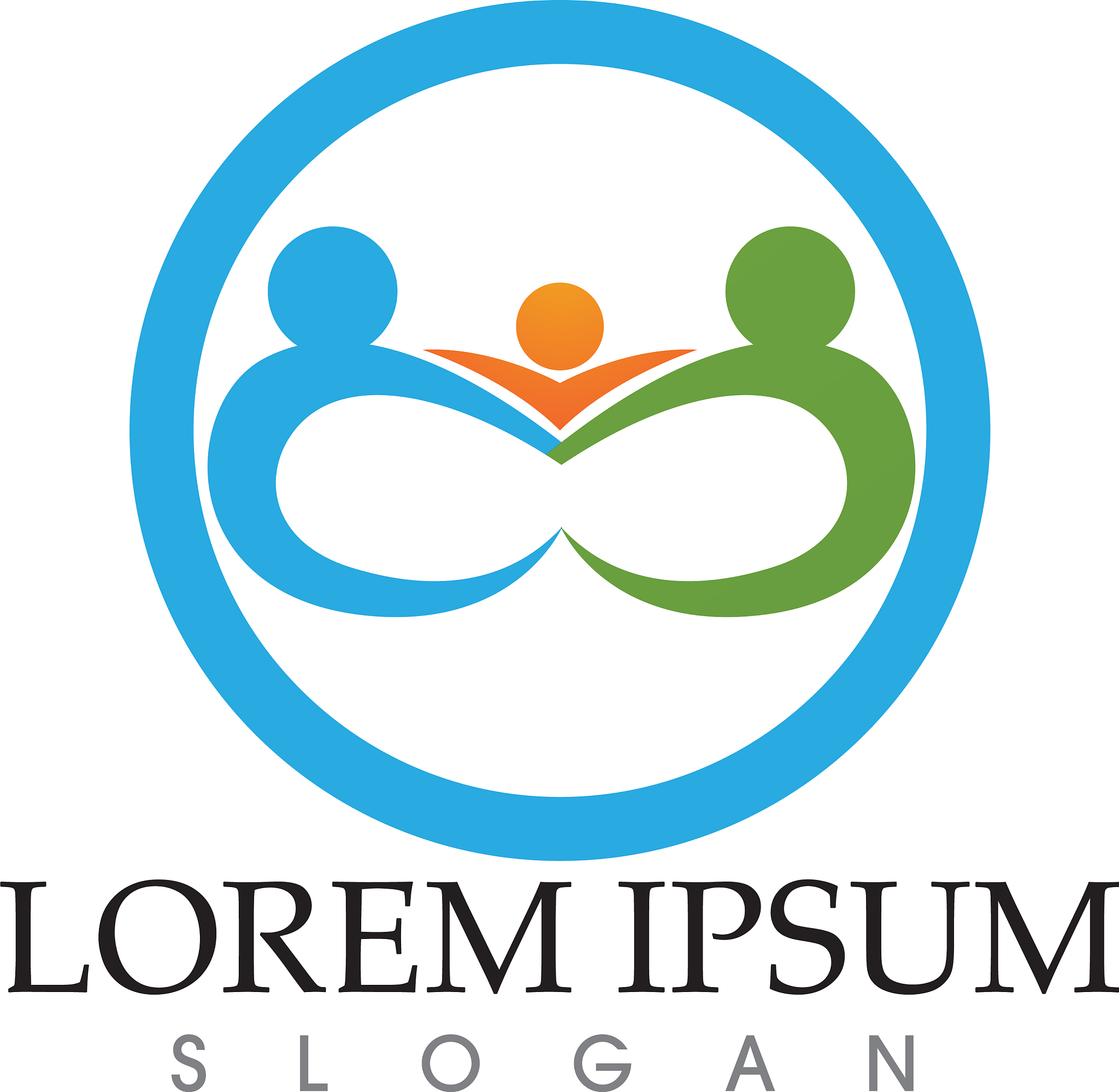 infinity family care love logo and symbols