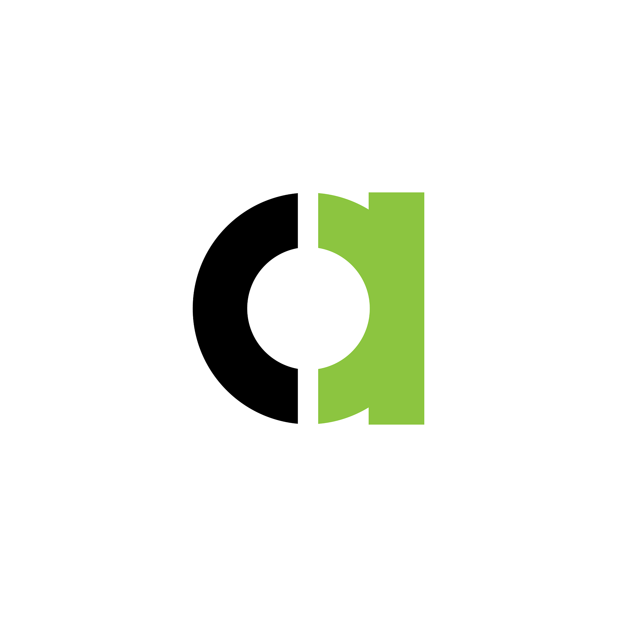 initial letter ac or ca logo design template