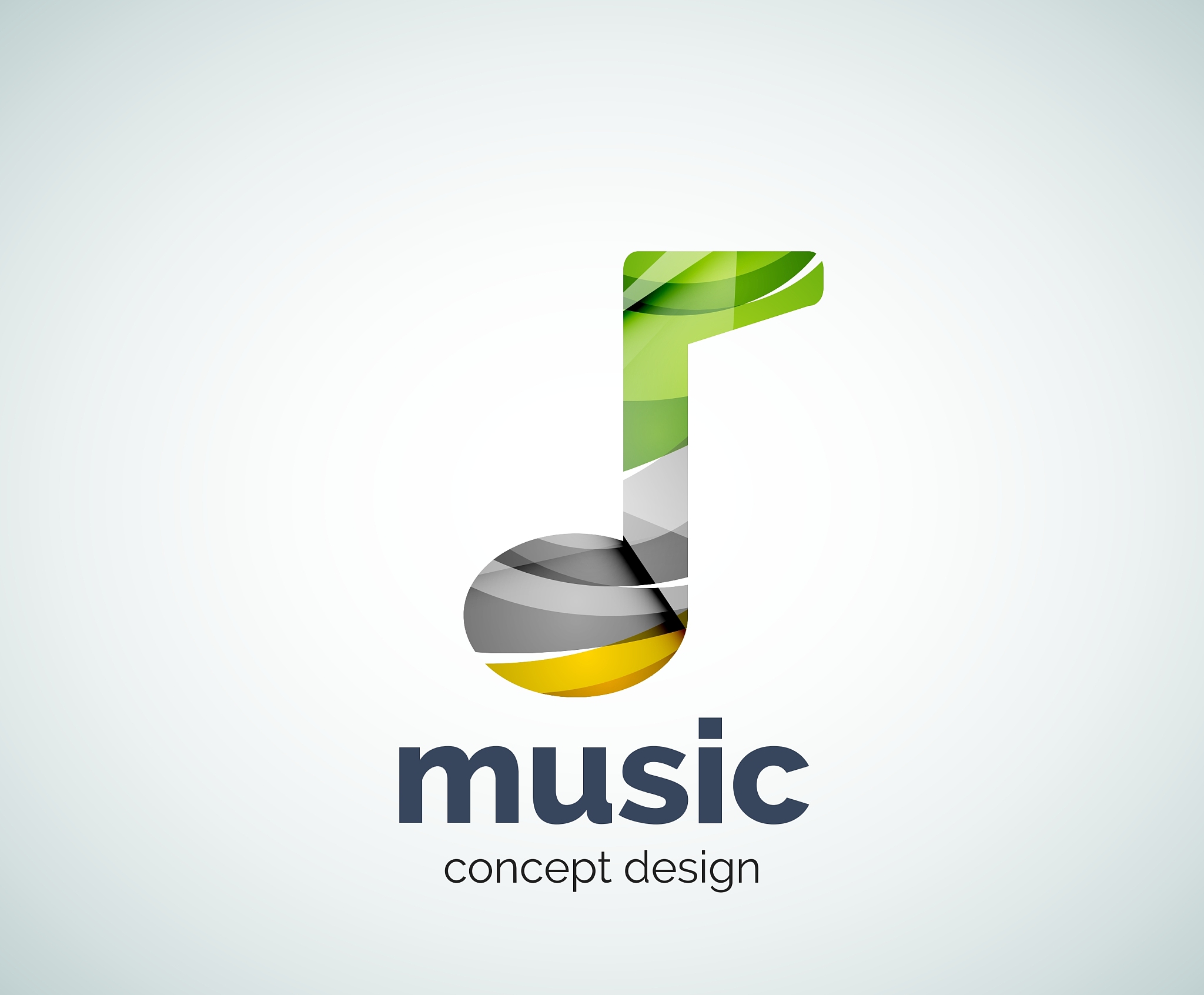 music note logo template