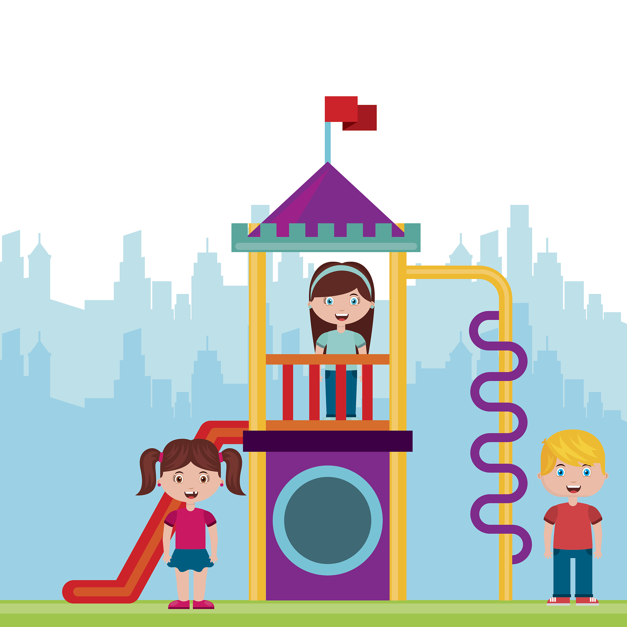 开儿童乐园手绘