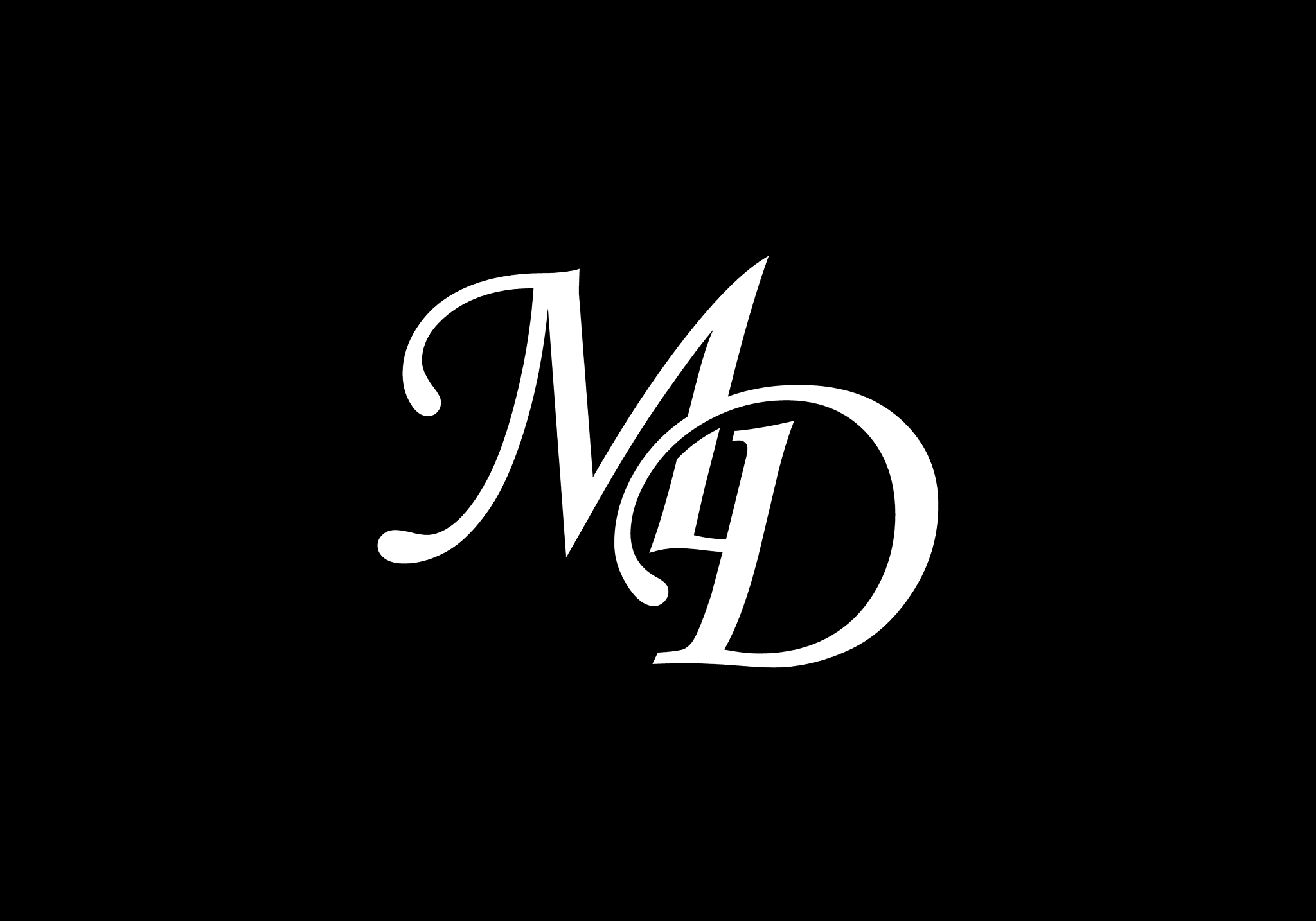 initial monogram letter m d logo design template
