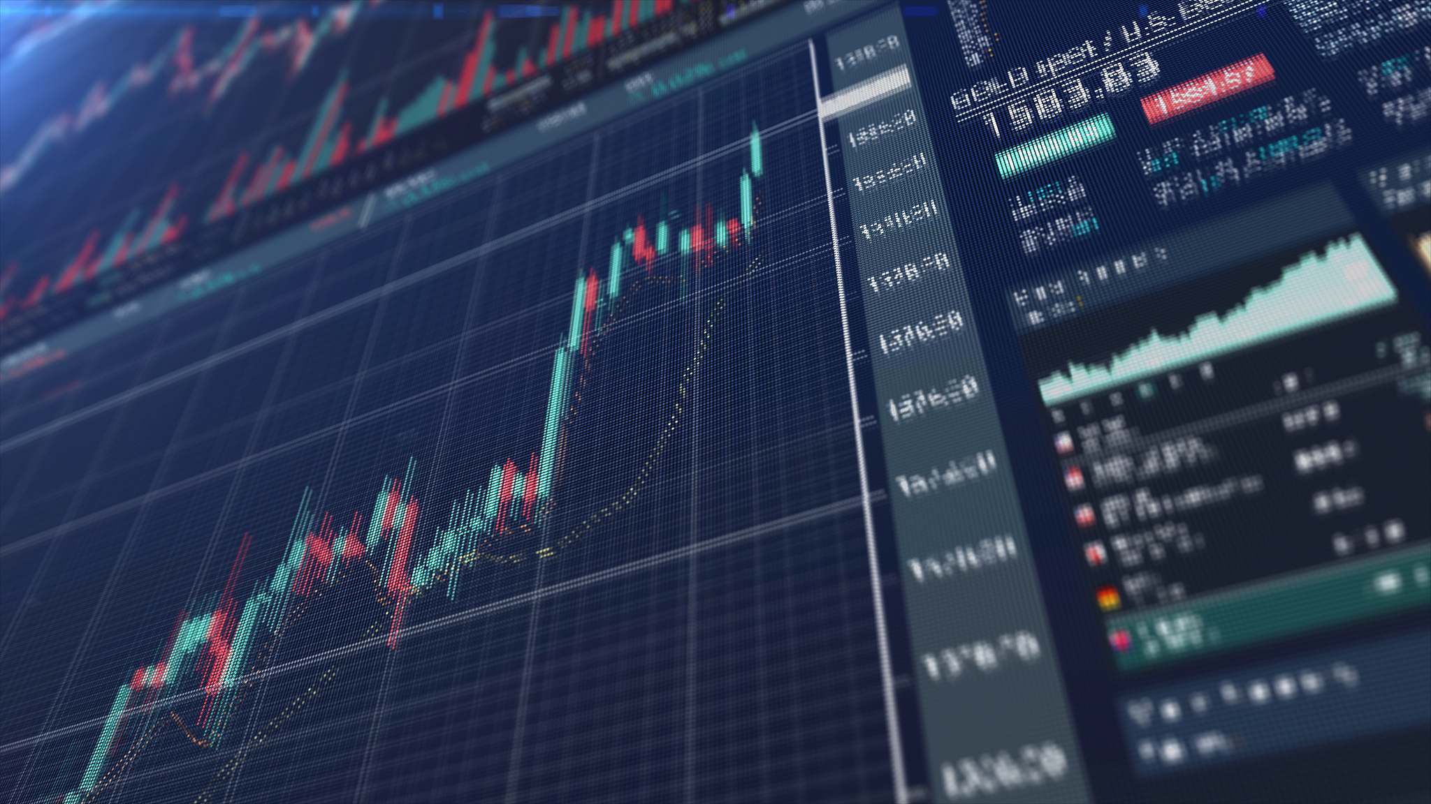 stock market trading mockup screenshot