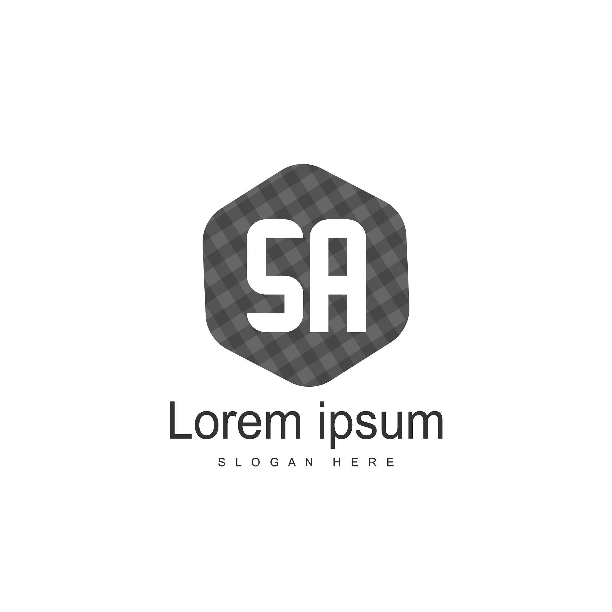 sa letter logo template initial letter logo design