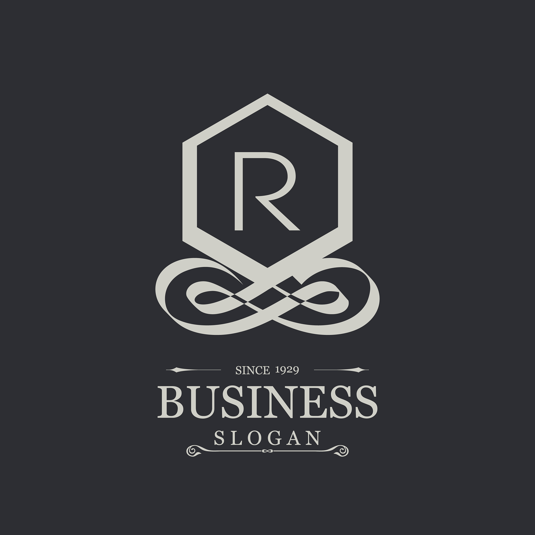alphabetical logo design and typography