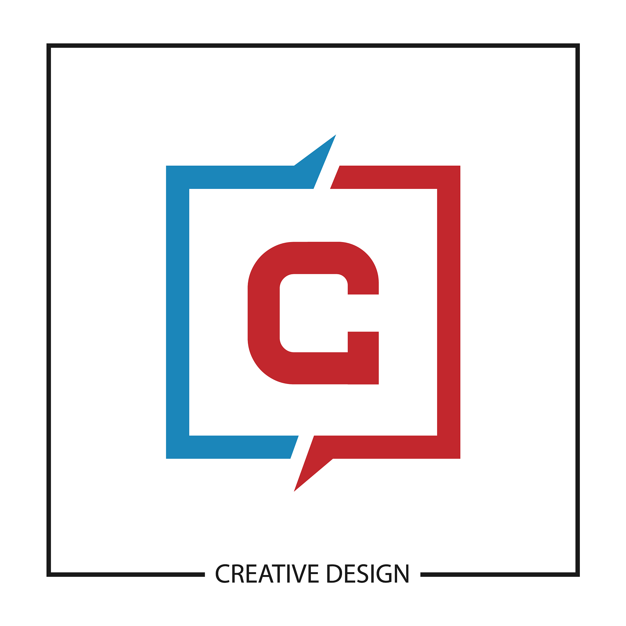 initial letter c logo template design