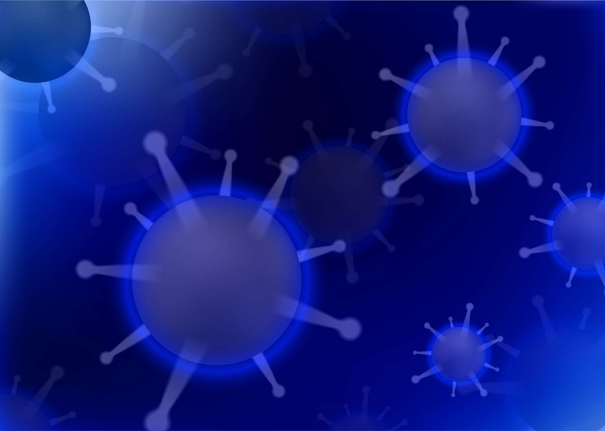 coronavirus floating in cellular environment