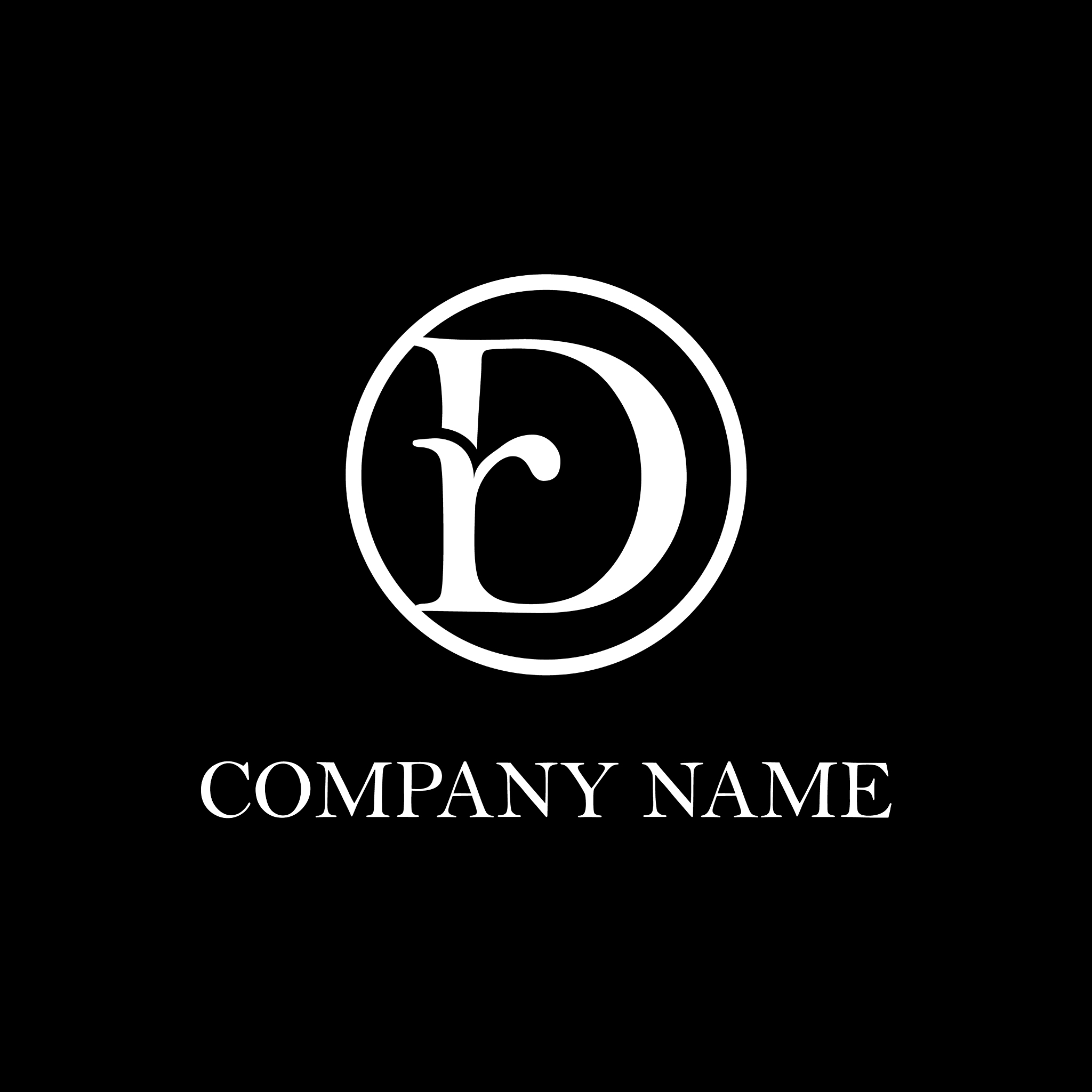 letter dr logo design inspiration clean and