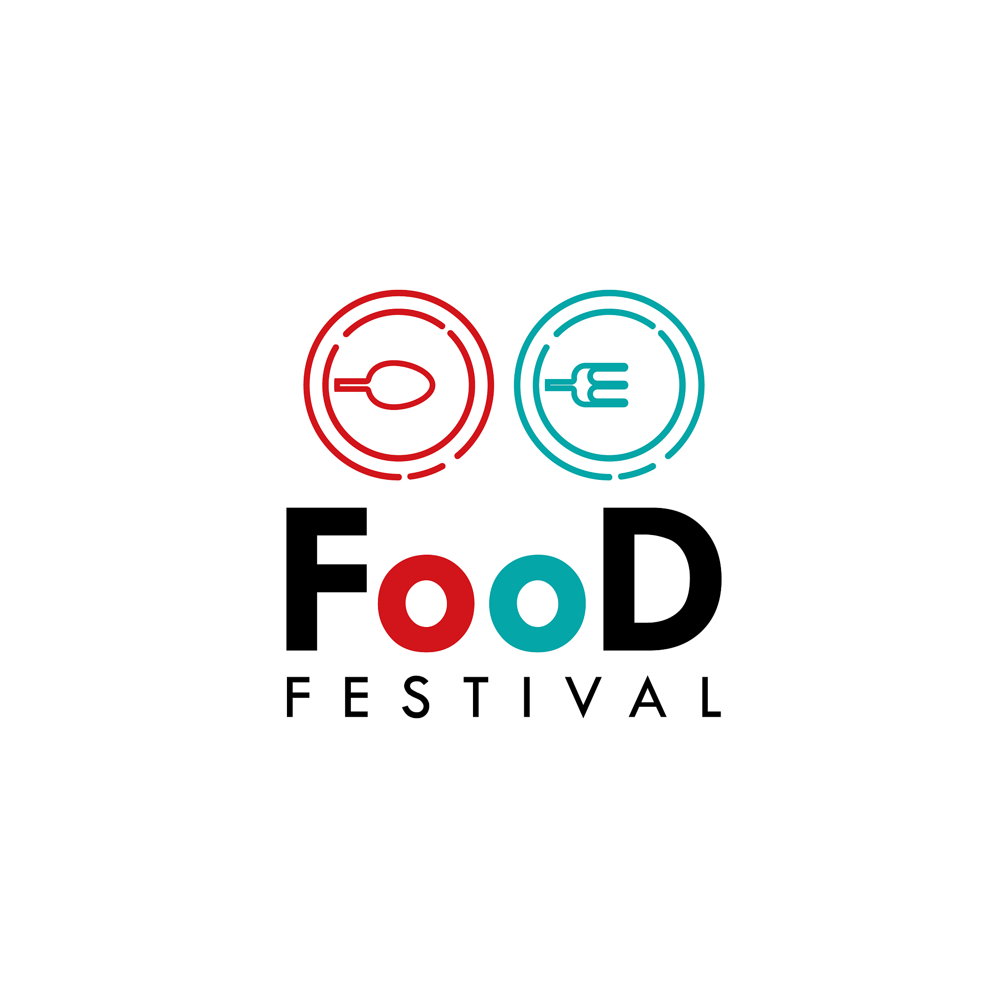 food festival logo template design