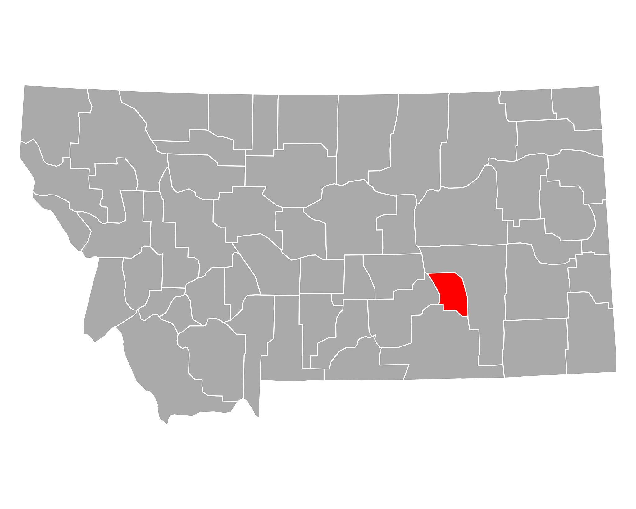 map of treasure in montana