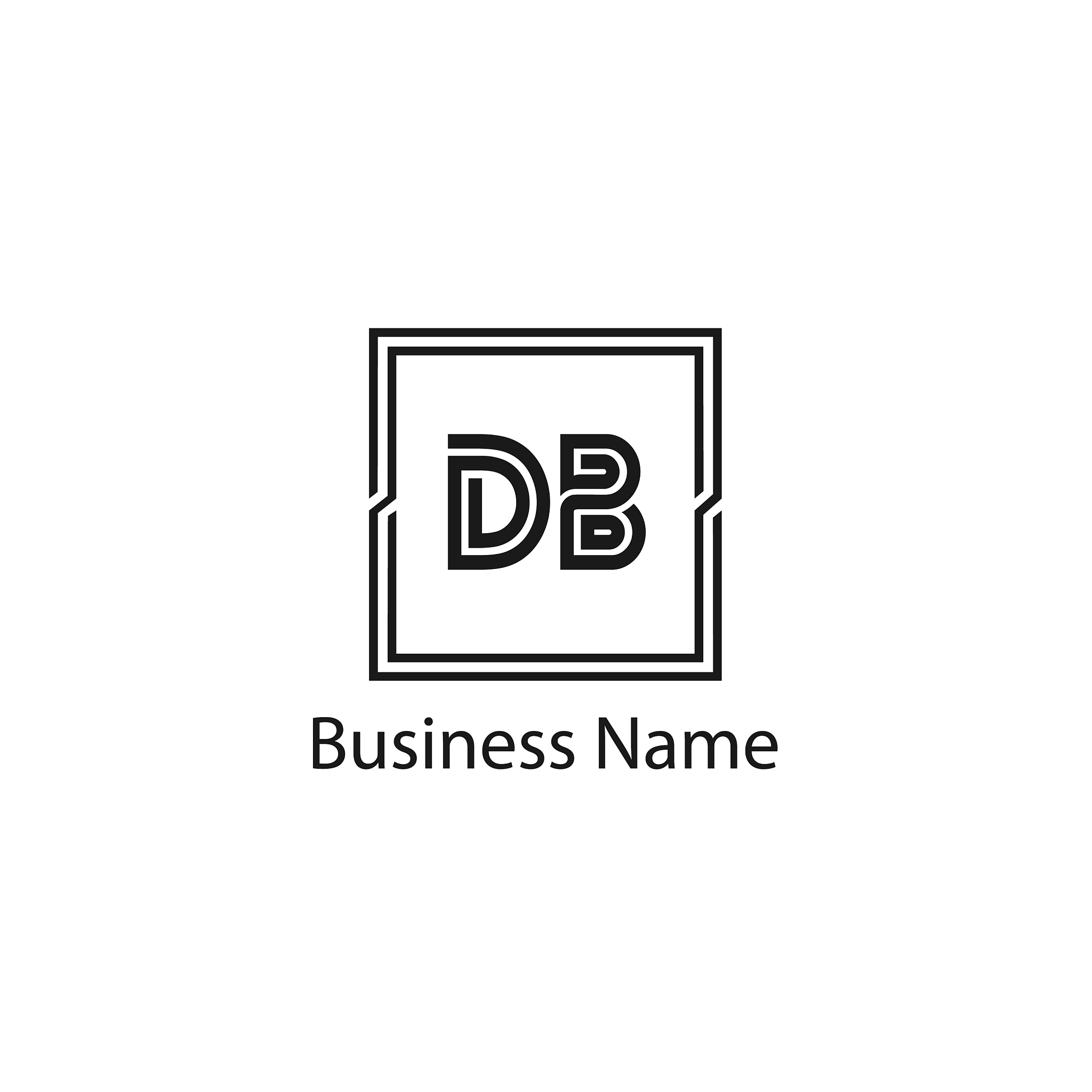 initial letter db logo template design