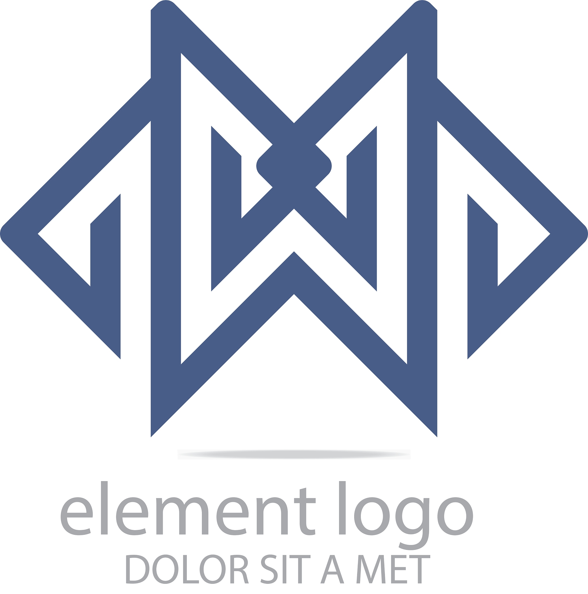 lettering element m design symbol icon