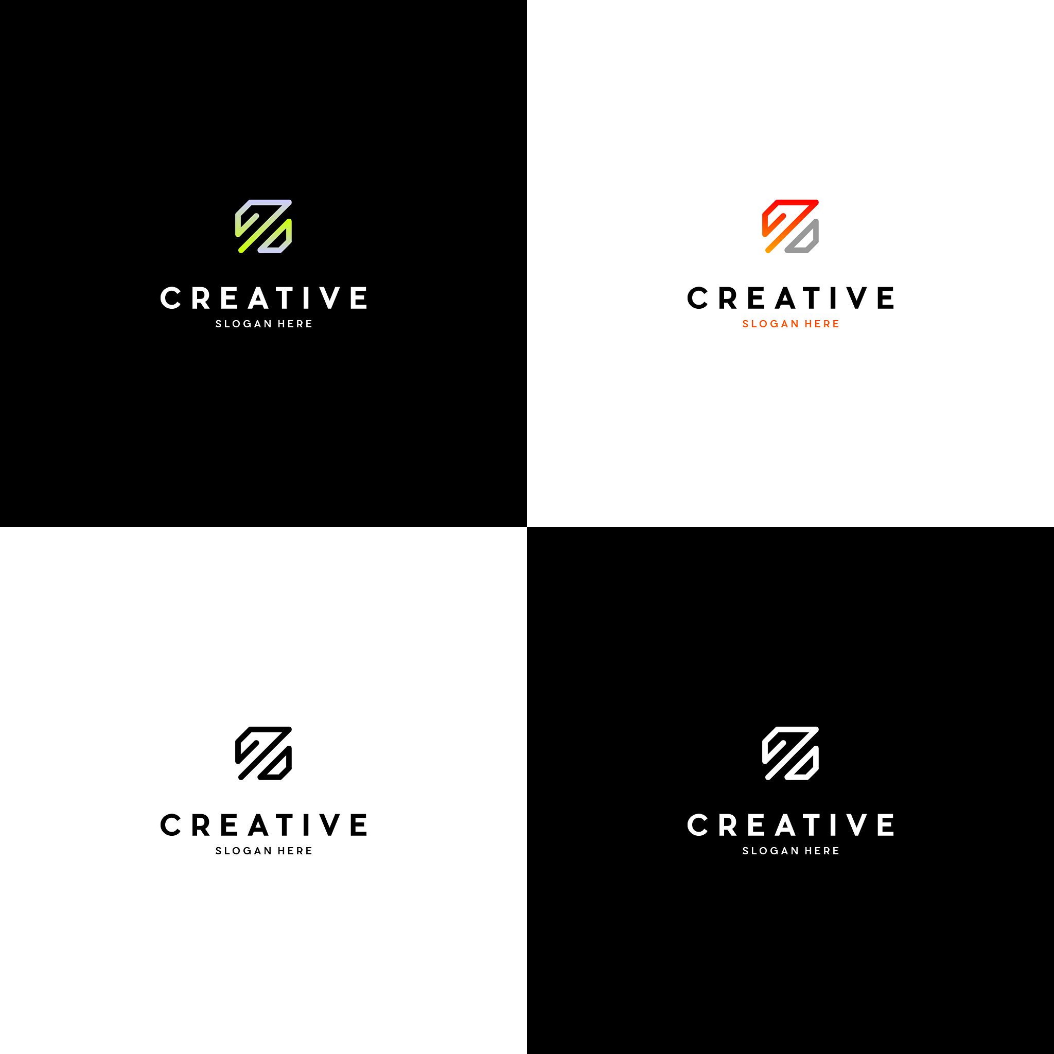 letter z line creative logo design