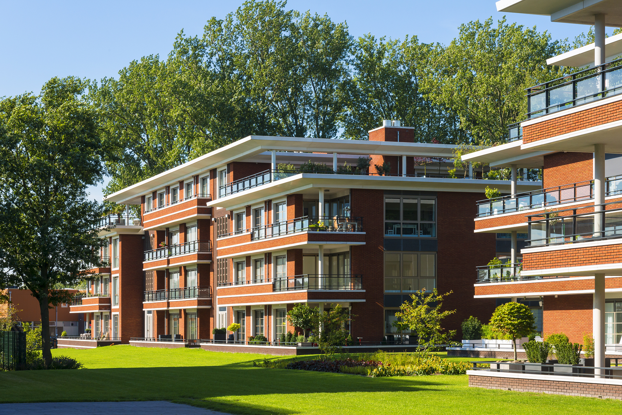 modern apartment blocks