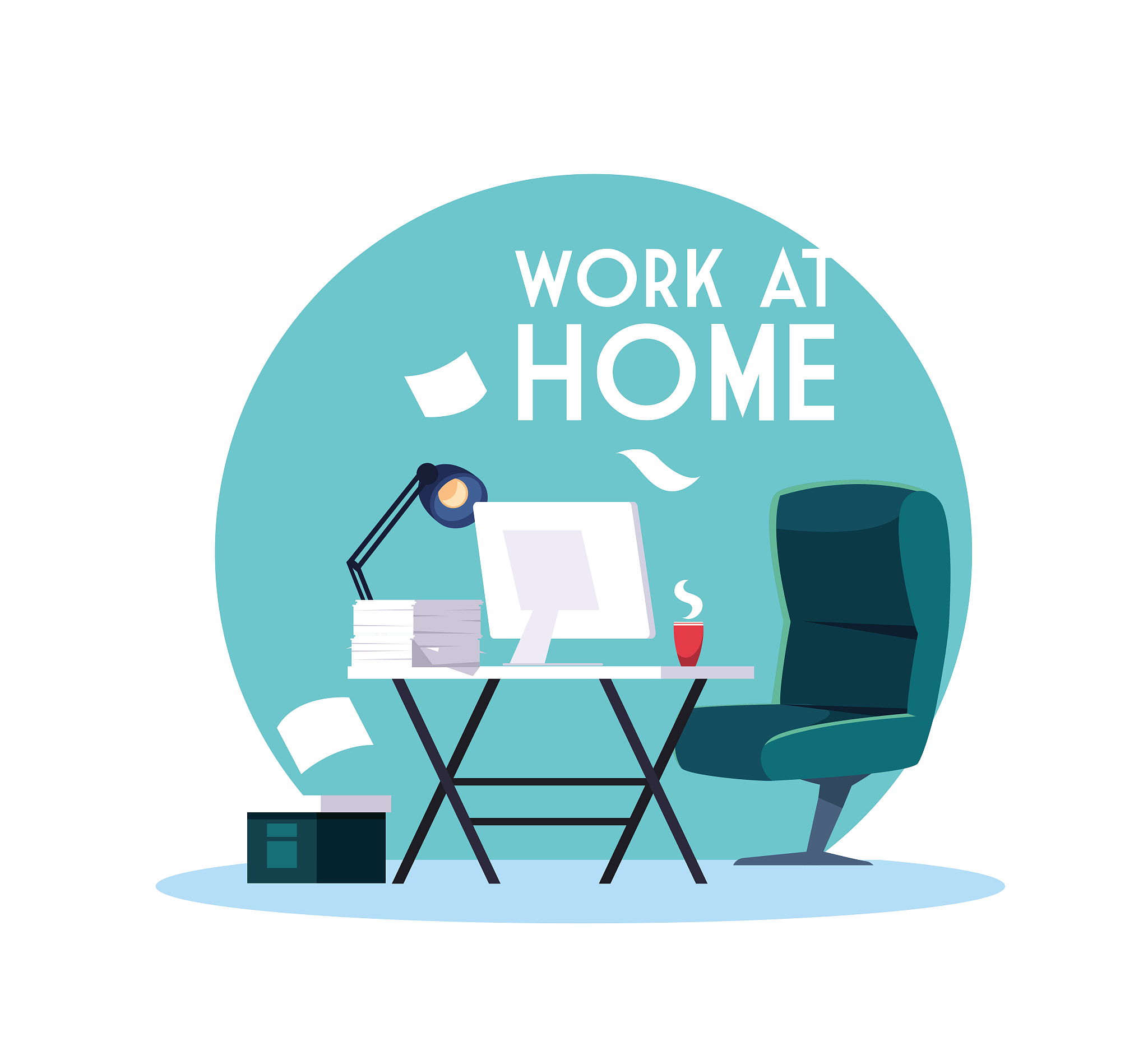 label work at home, workspace