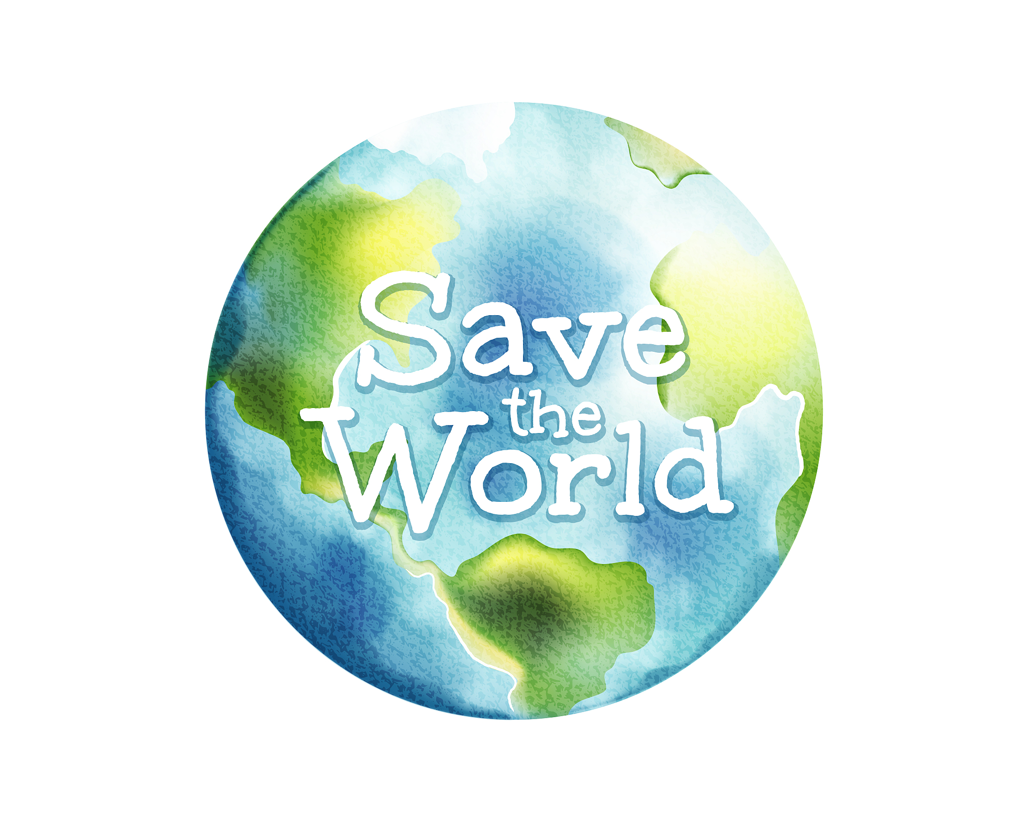 watercolor of earth day
