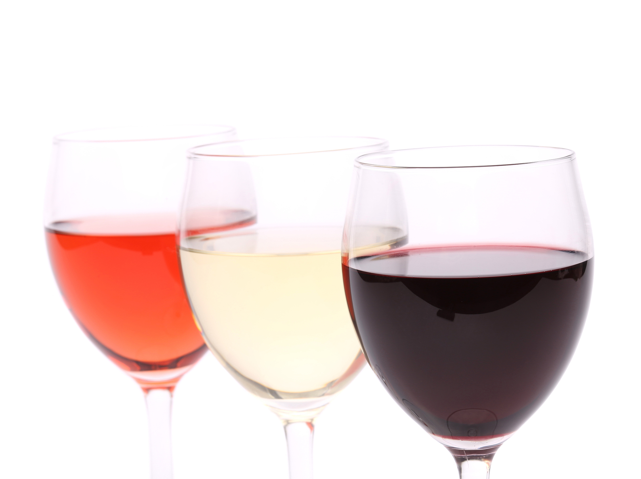 three glasses of wine