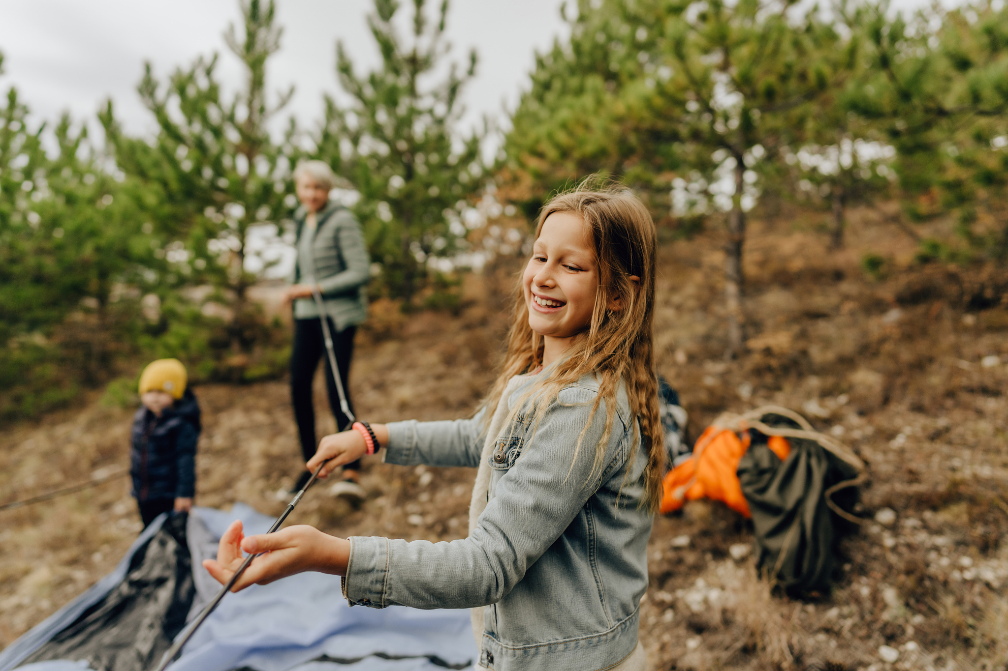 setting up a camp