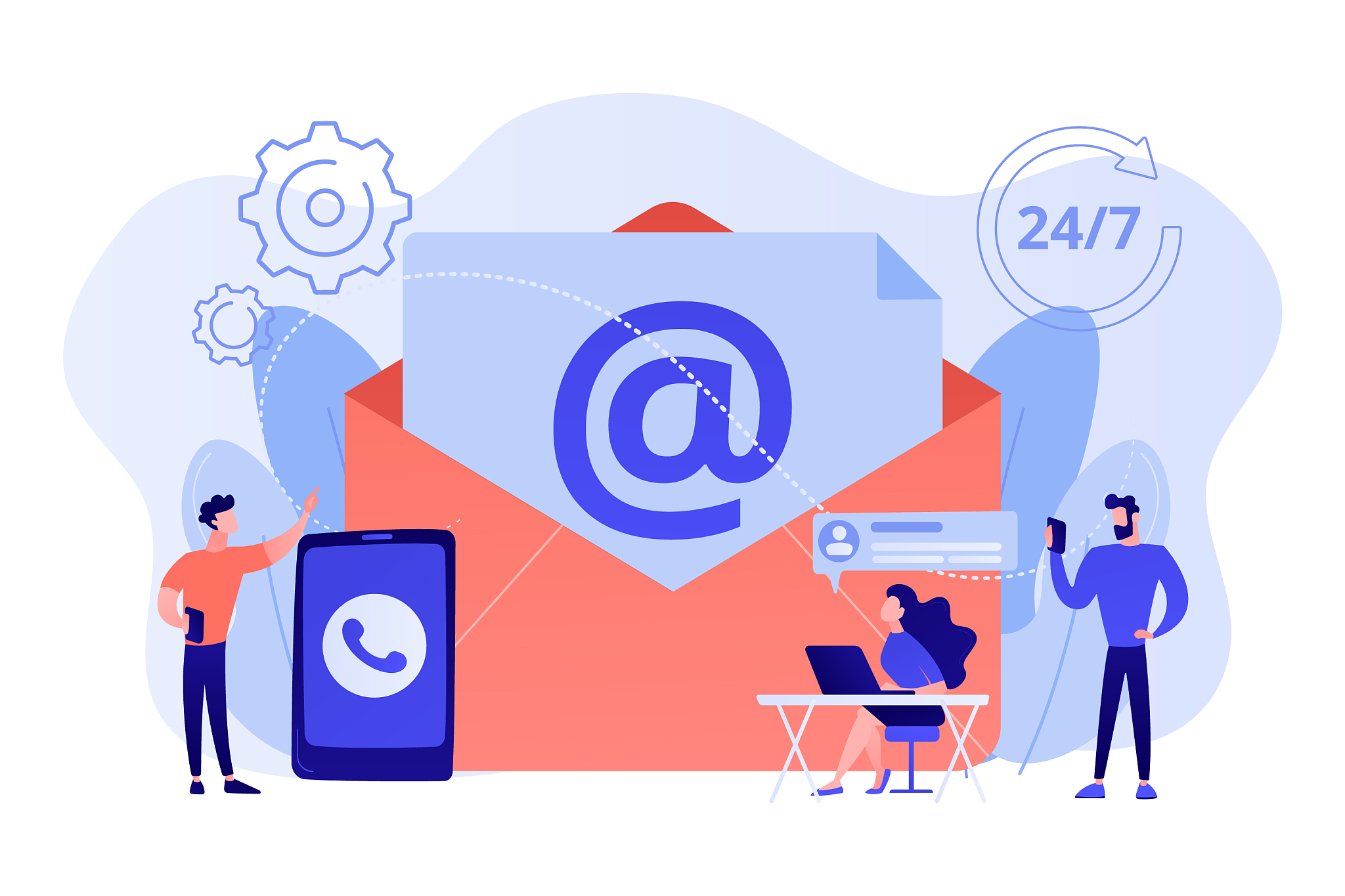 get in touch concept