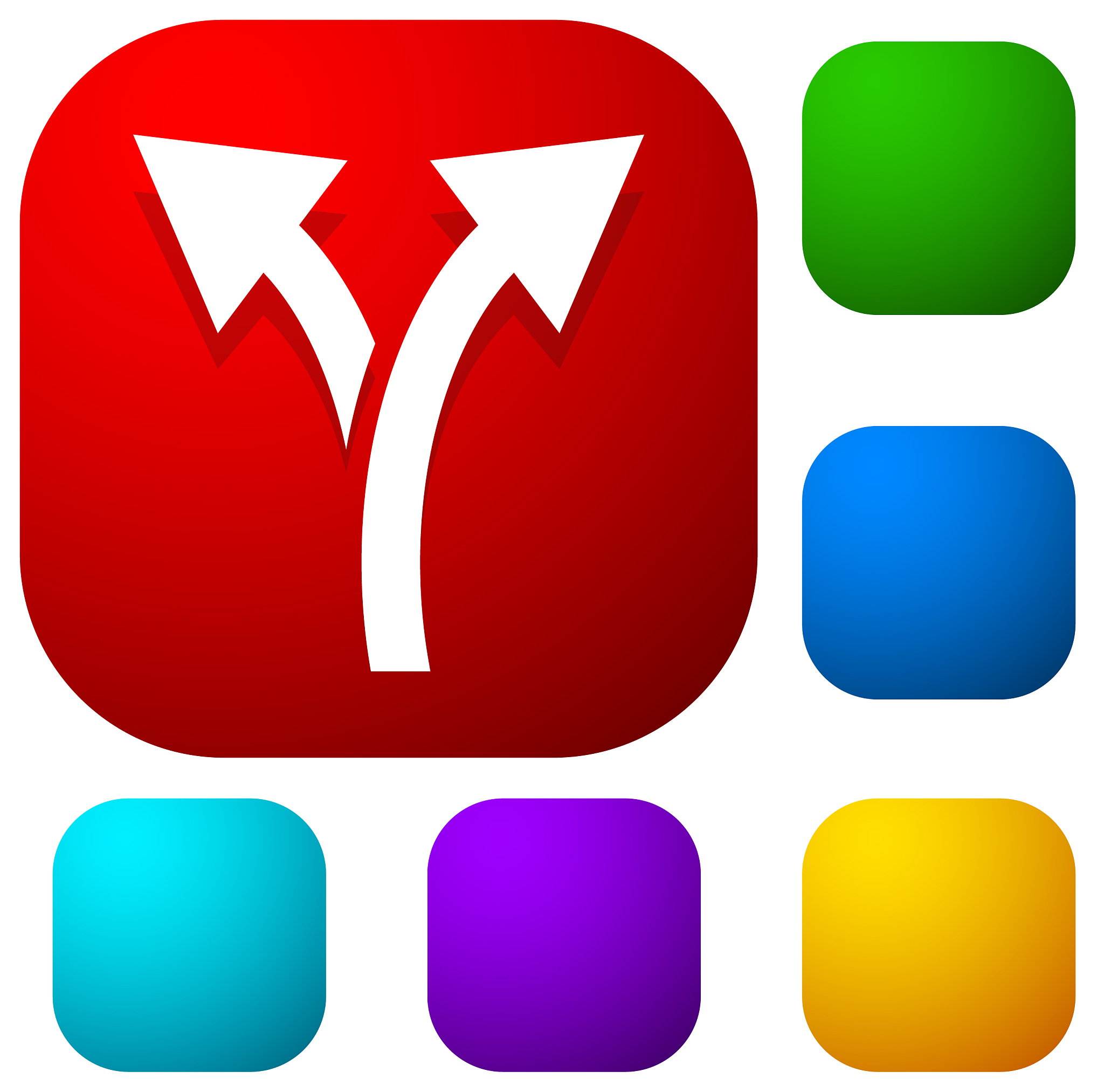 icon with 2 way arrow branch diversion icon