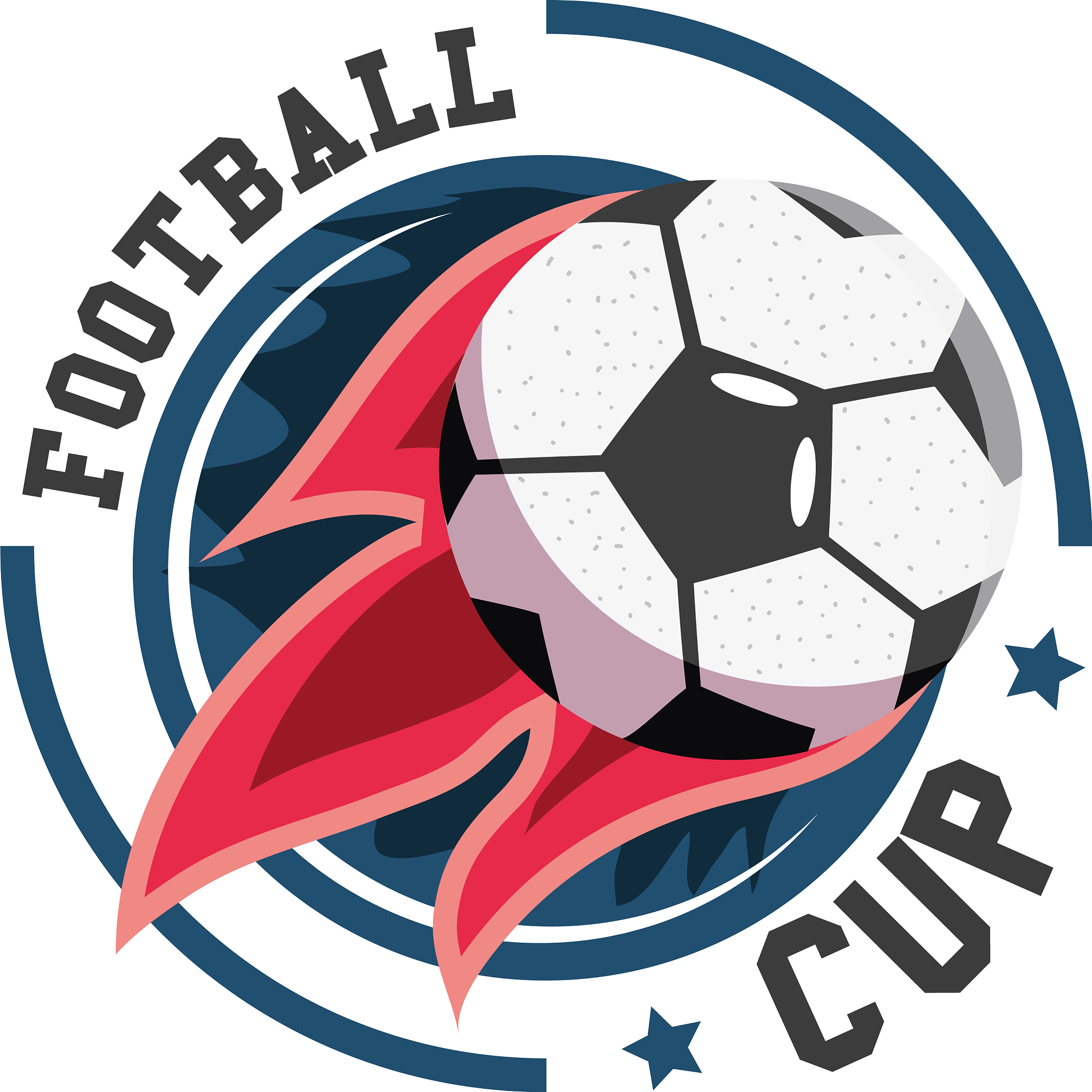 soccer ball with flame detailed style icon