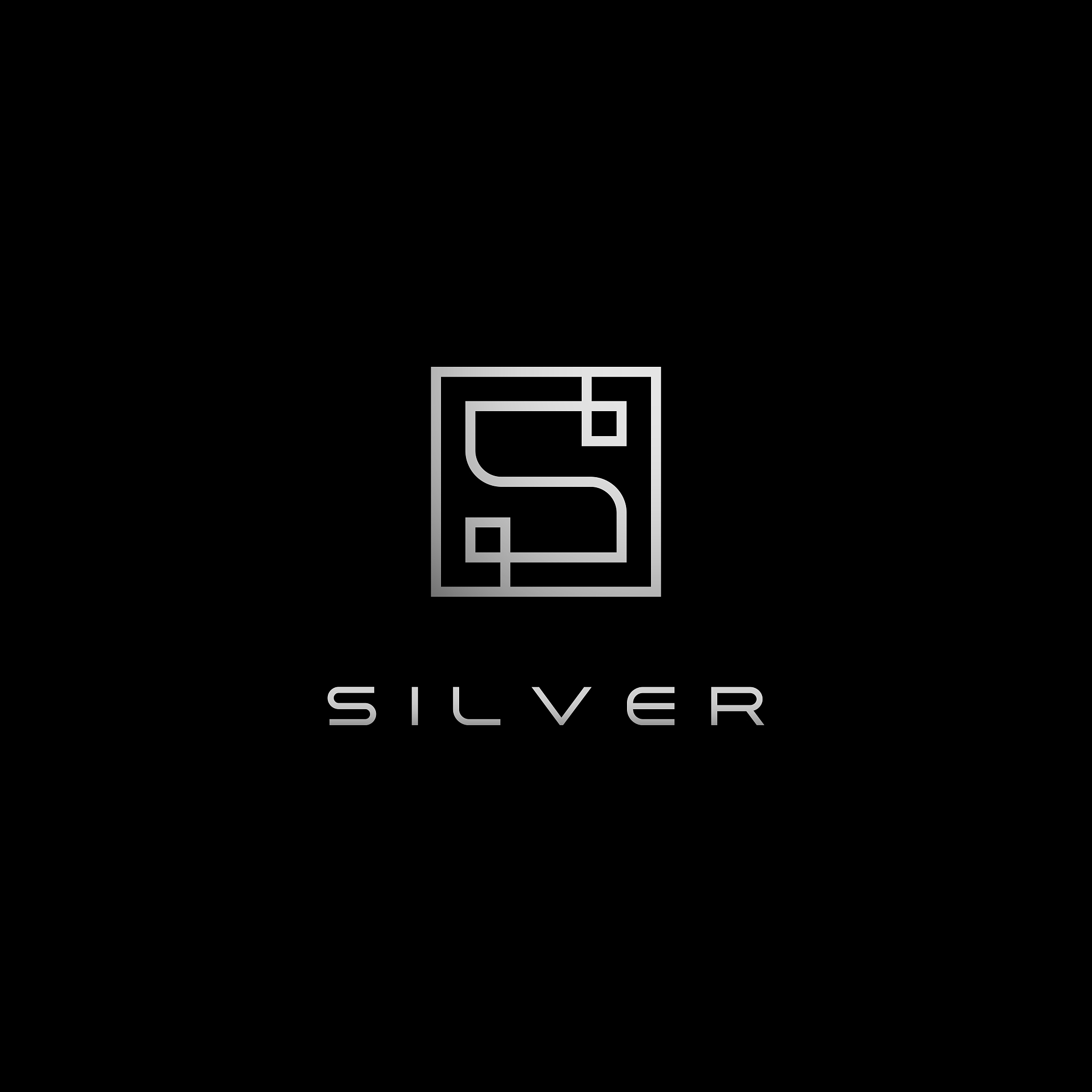 modern s letter silver
