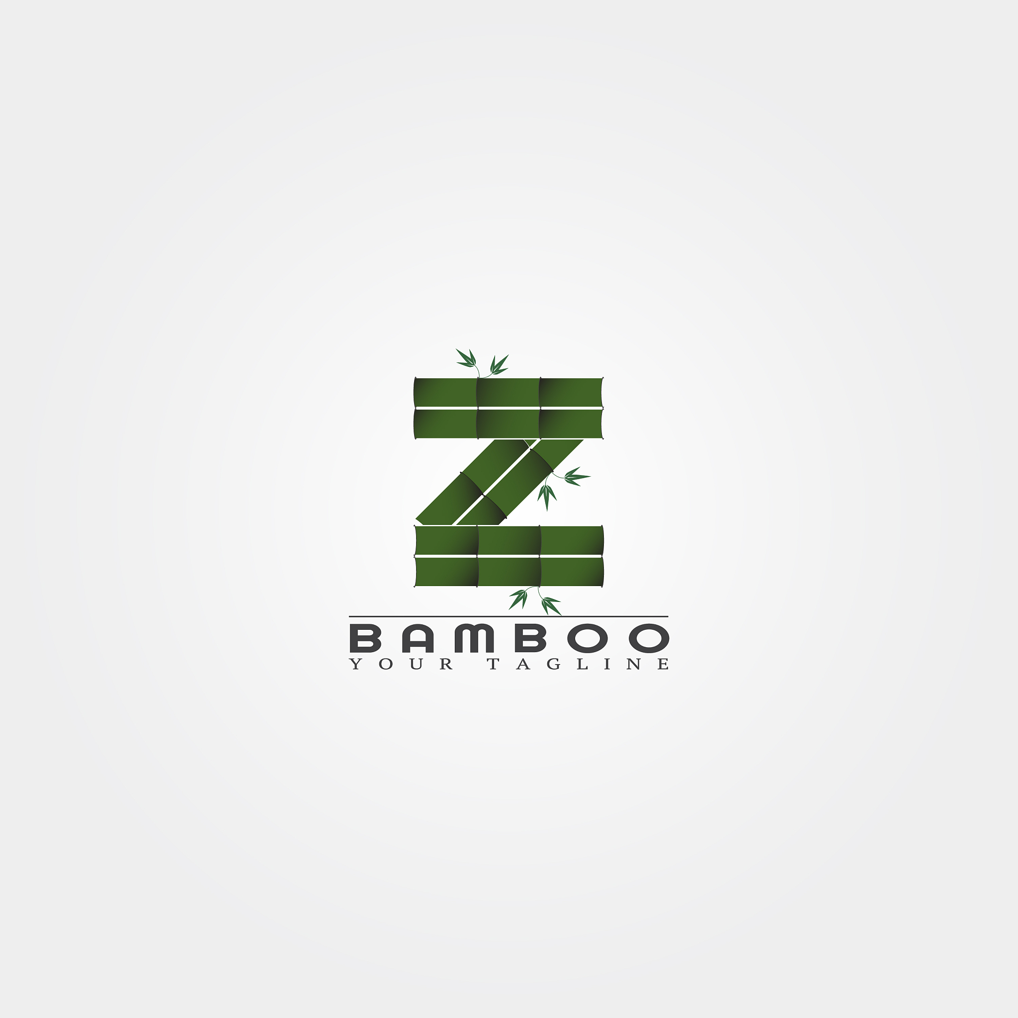 z letter bamboo logo template creative design for
