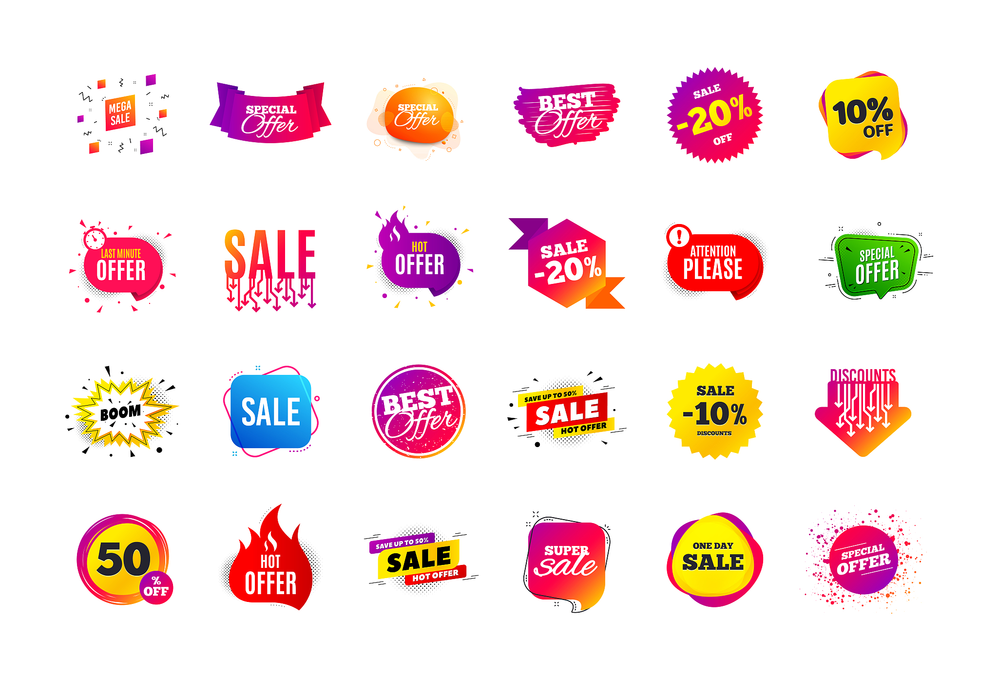 sale banner badge. special offer discount tags. coupon shape tem