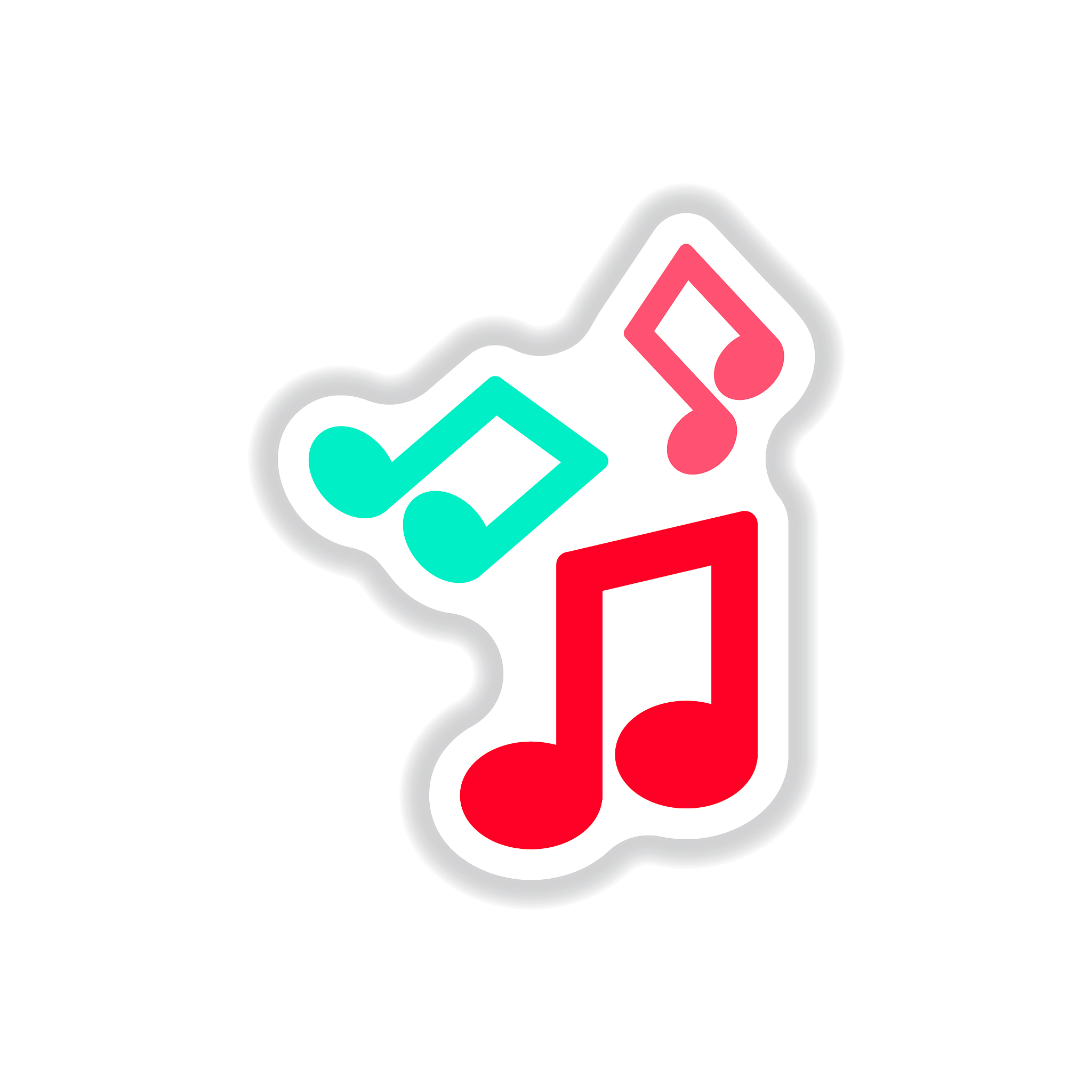 color label design collection of music note