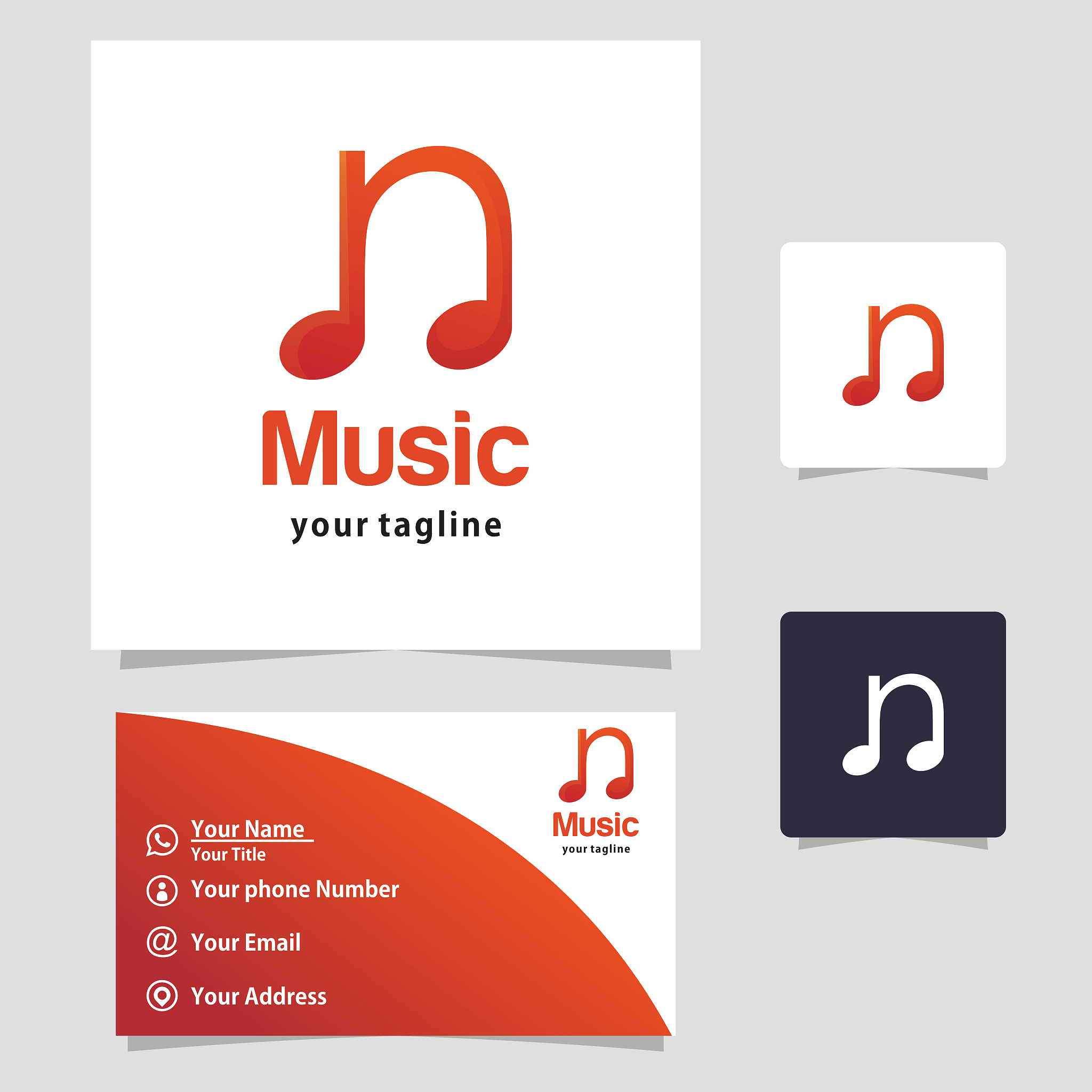 music logo design template