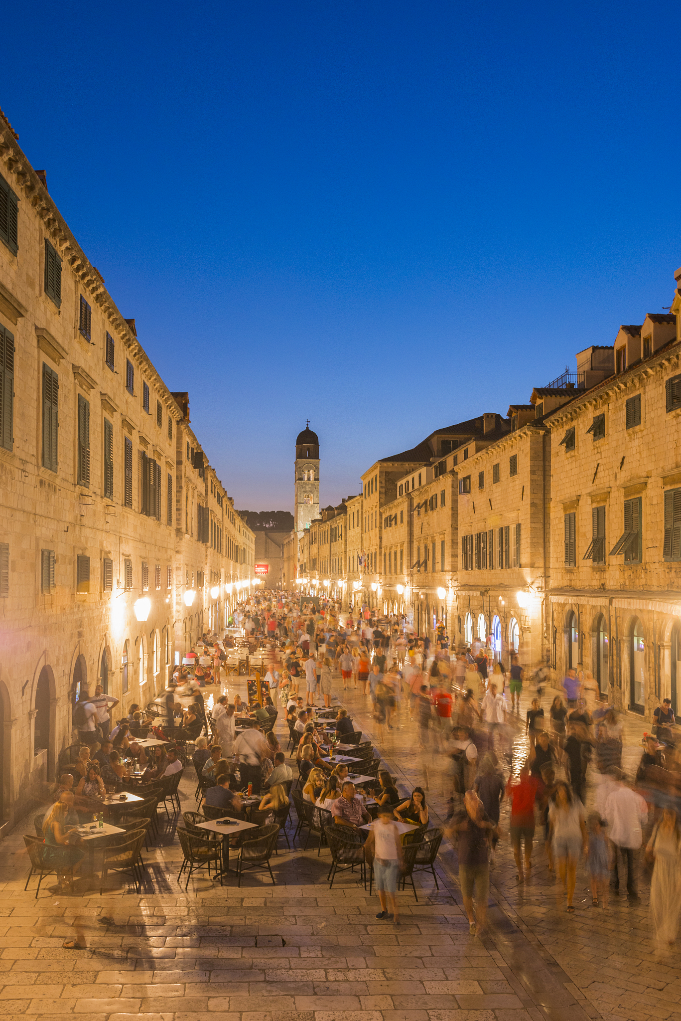 evening in the old town, unesco world heritage site, dubrovnik, 