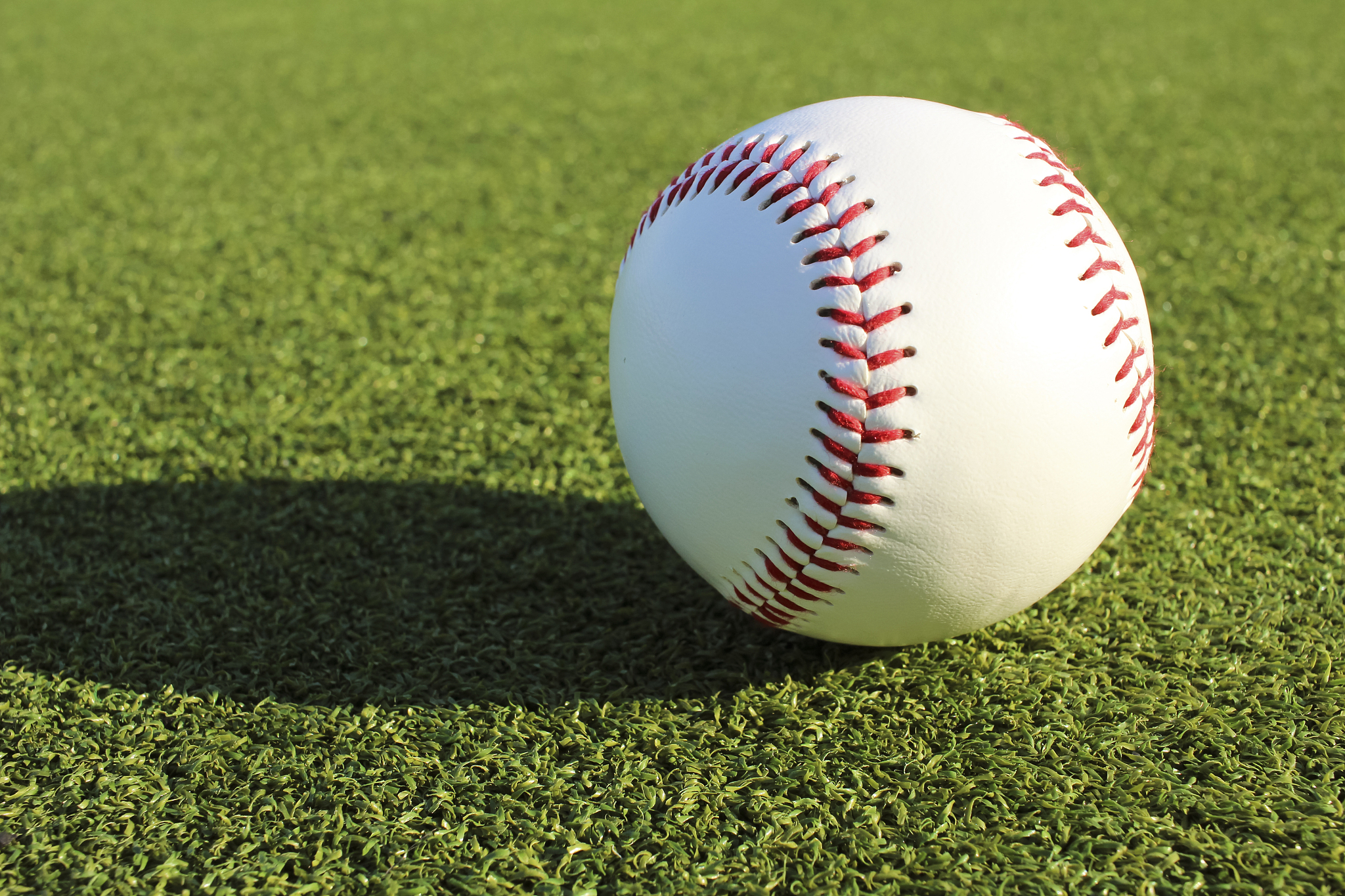 baseball ball and the ground