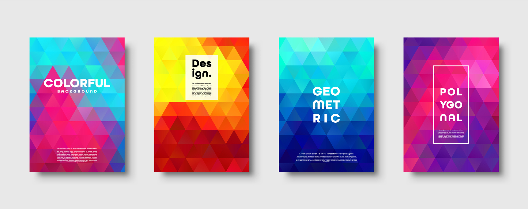 triangle polygonal abstract background colorful