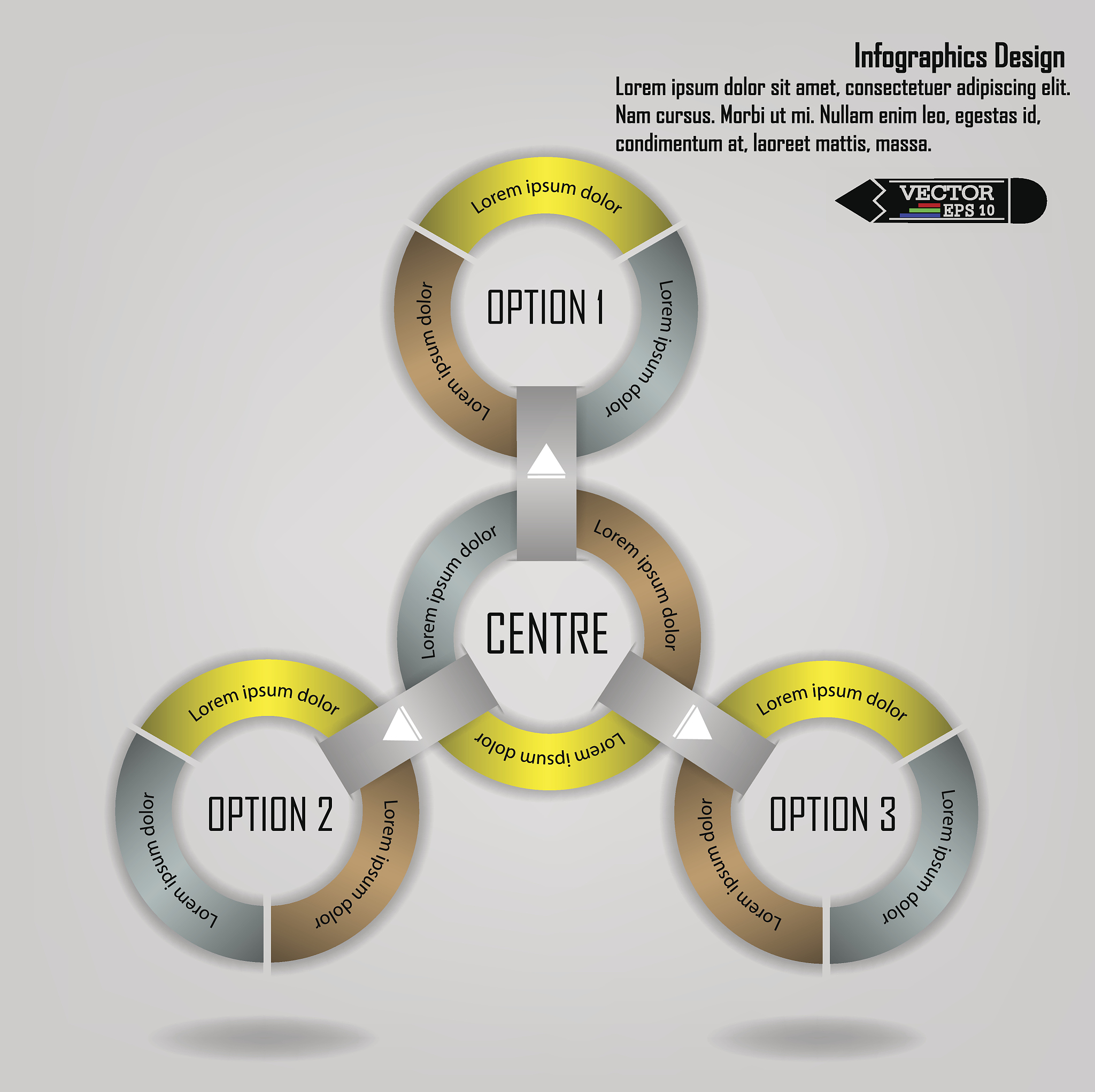 modern circle infographics options banner.