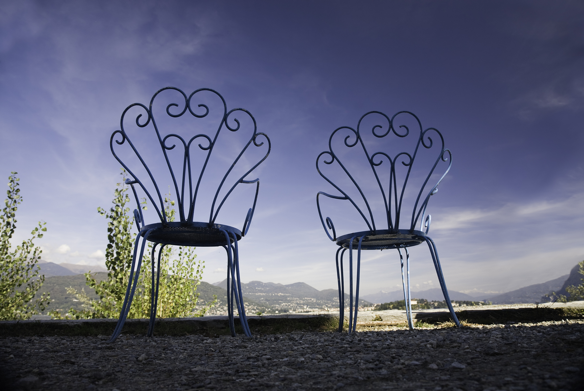 two empty chairs
