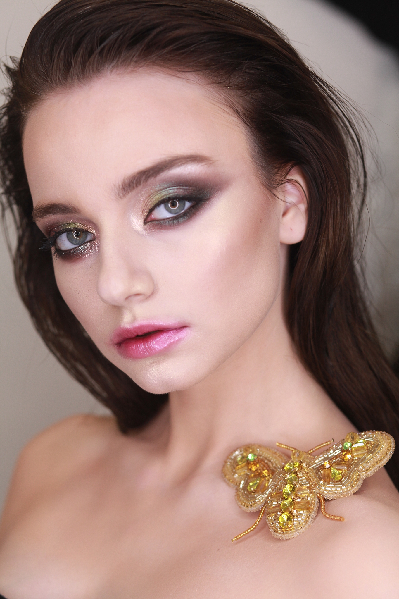 close-up portrait of beautiful woman