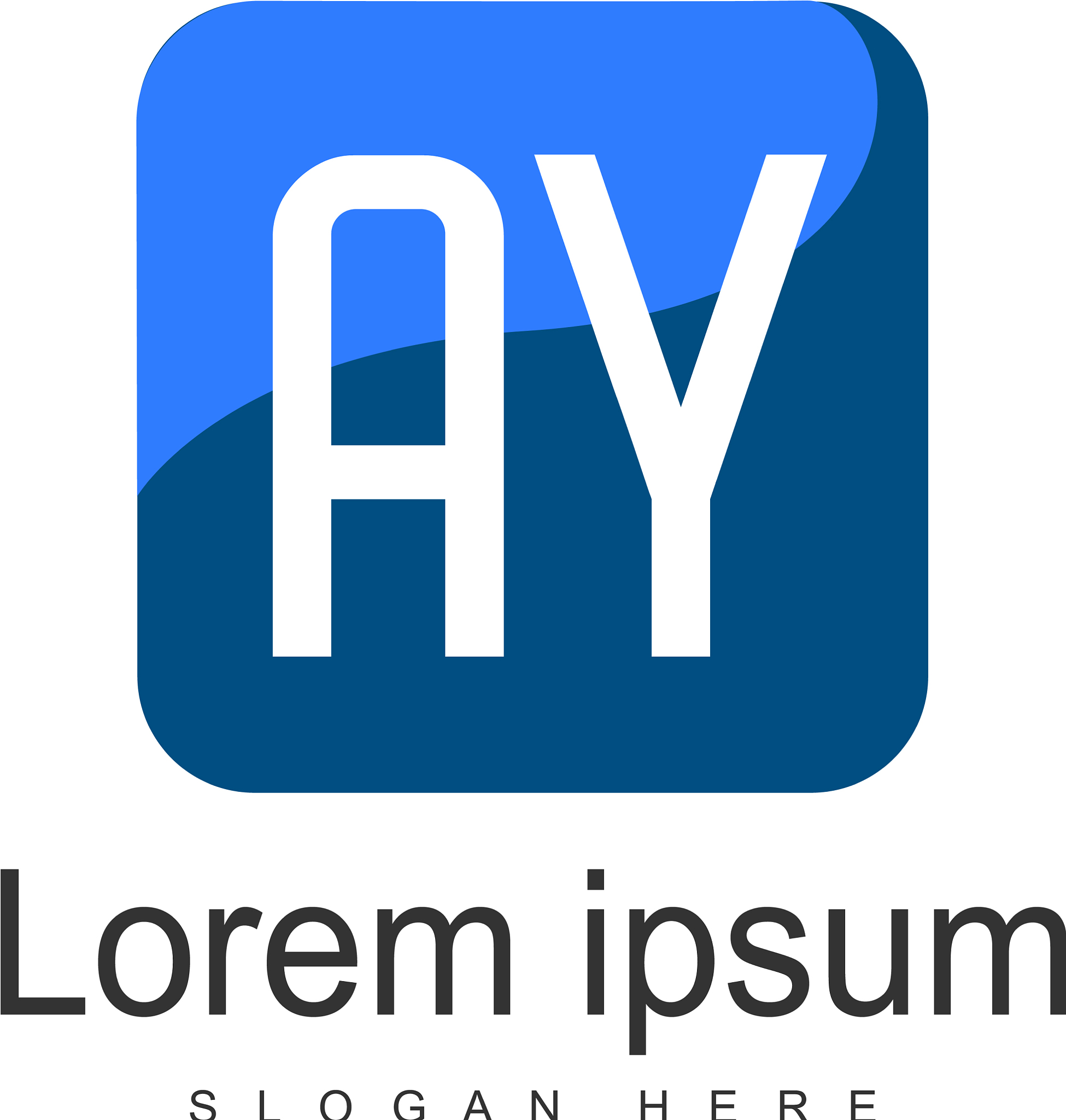 ay letter logo design creative modern ay letters