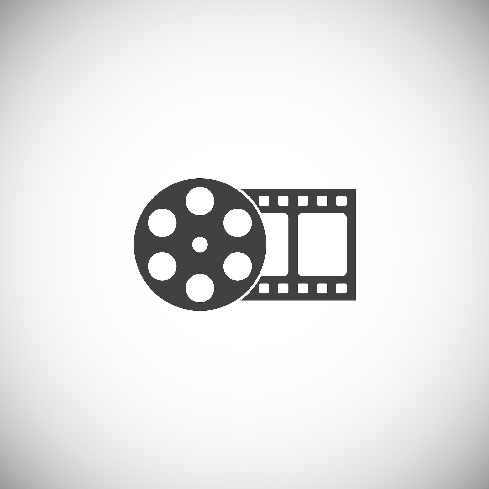 film strip related icon on background for graphic