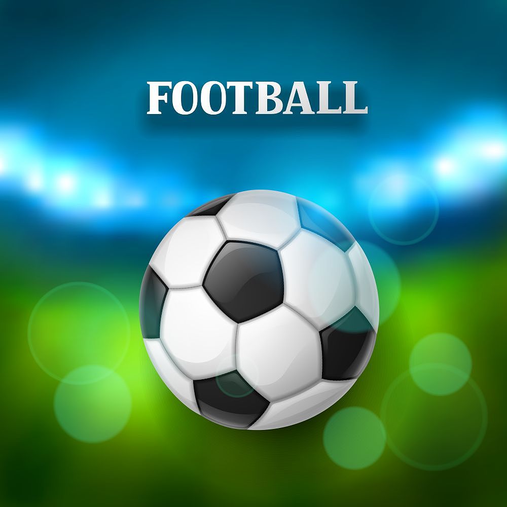 soccer or football banner with ball. sports illustration. soccer