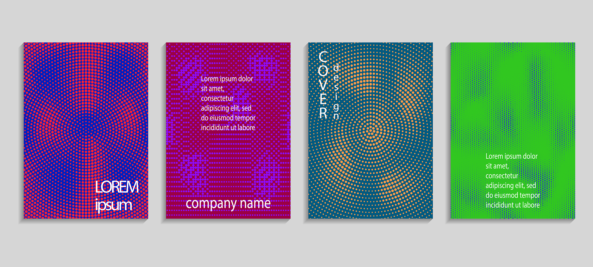 minimal abstract vector halftone cover design template. future g