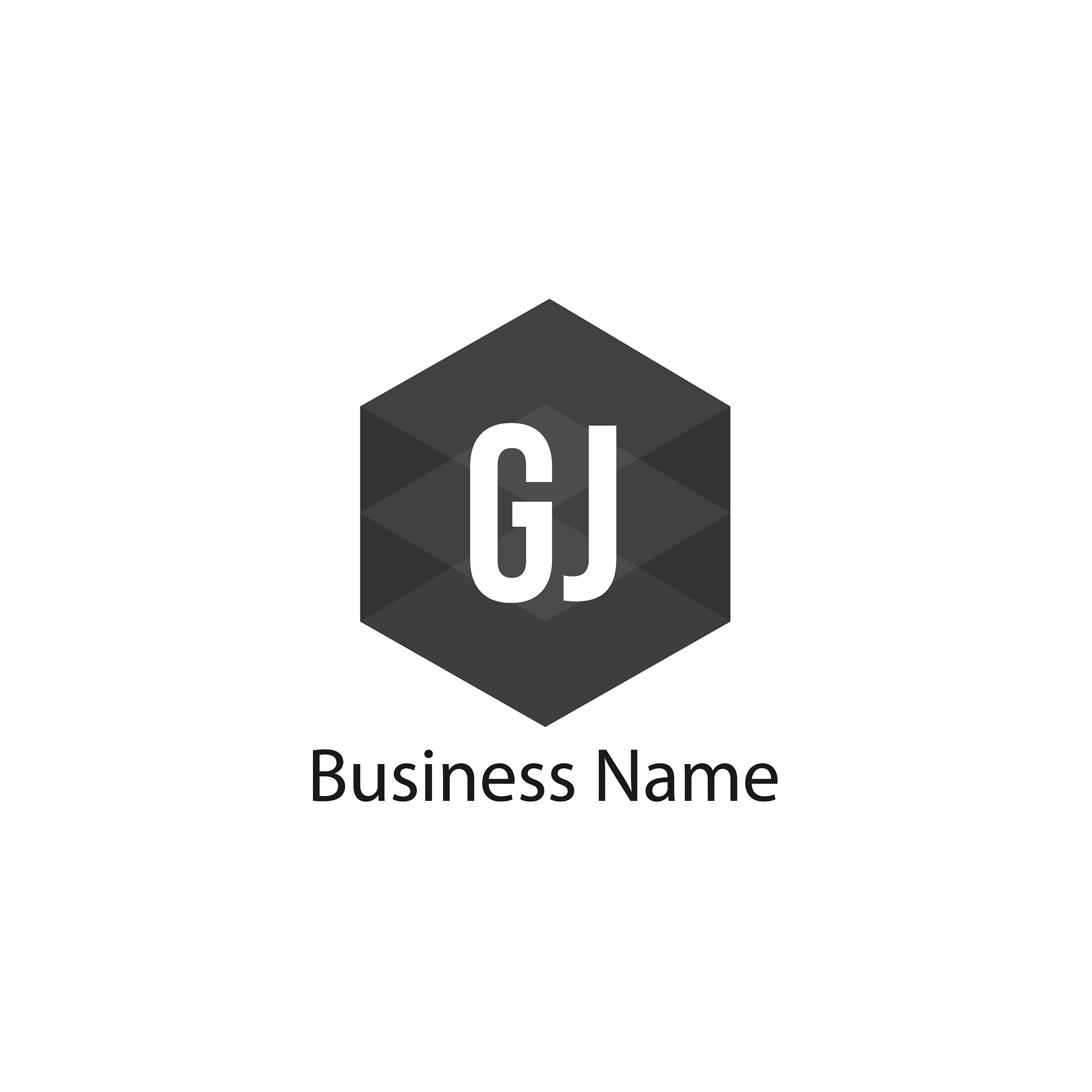 initial letter gj logo template design