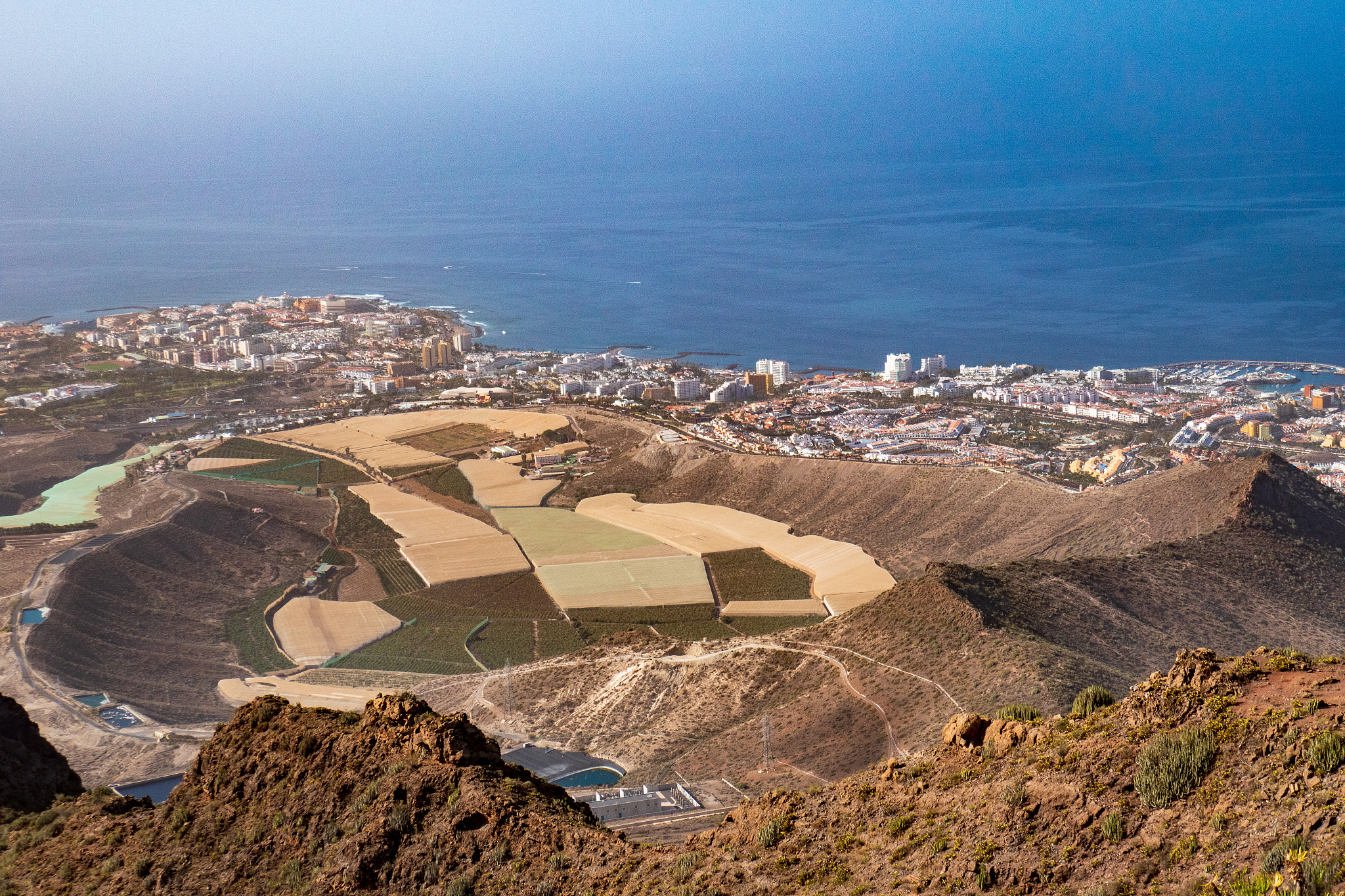 coastline of tenerife, spain, in summer