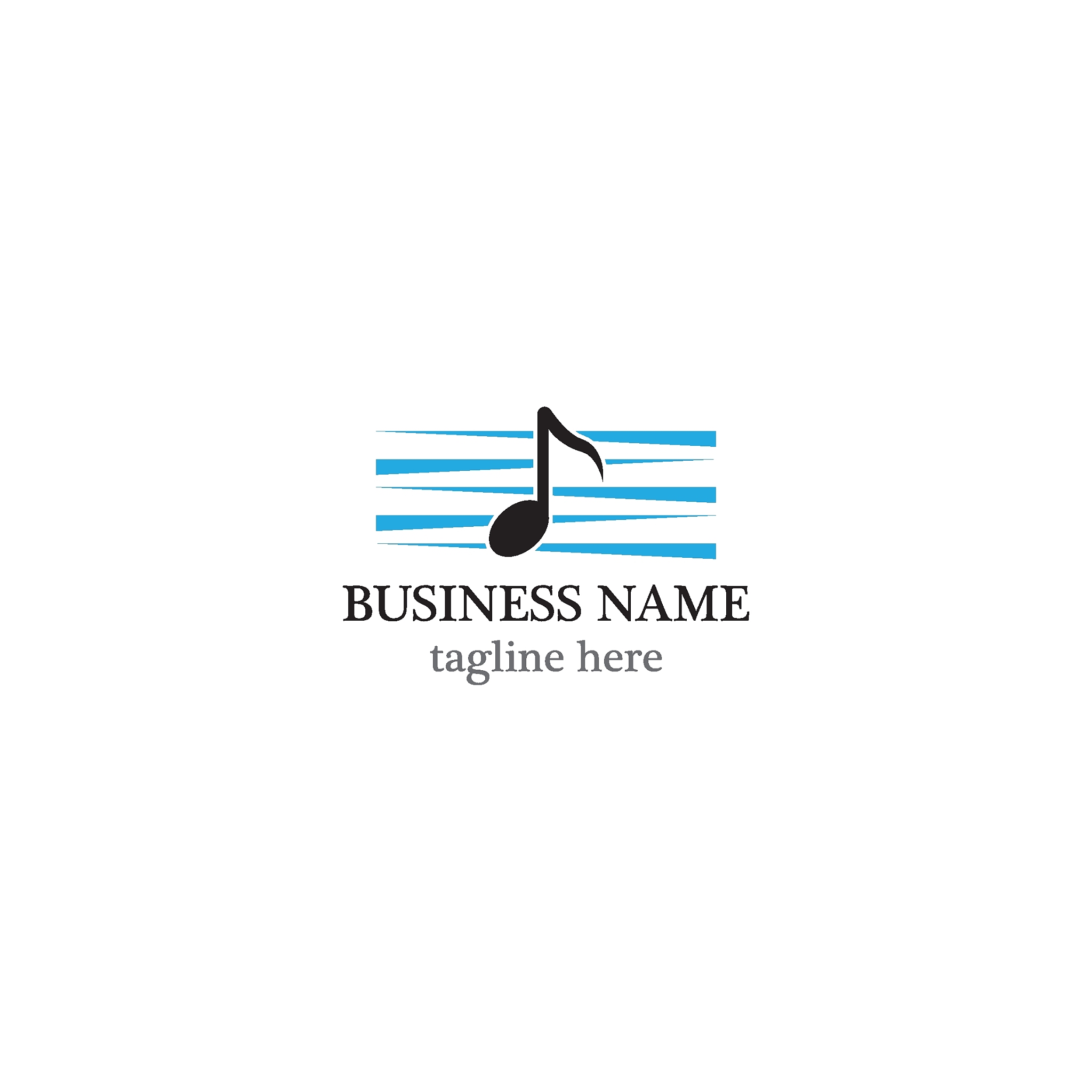 music logo template vector