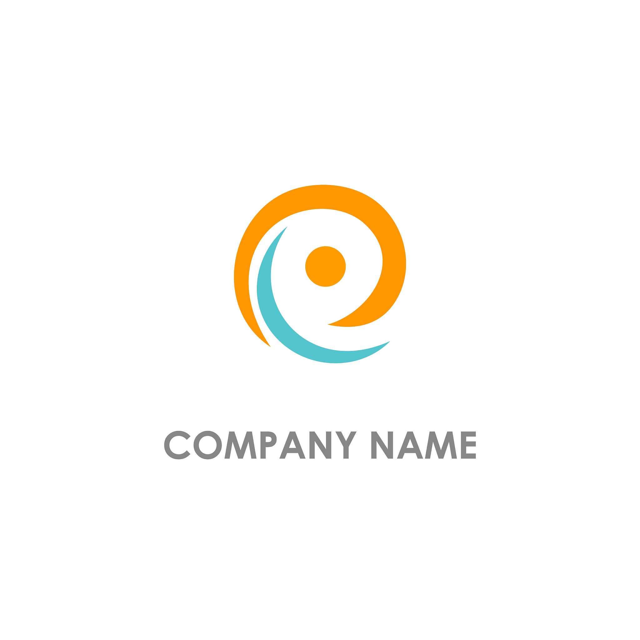 round abstract p logo