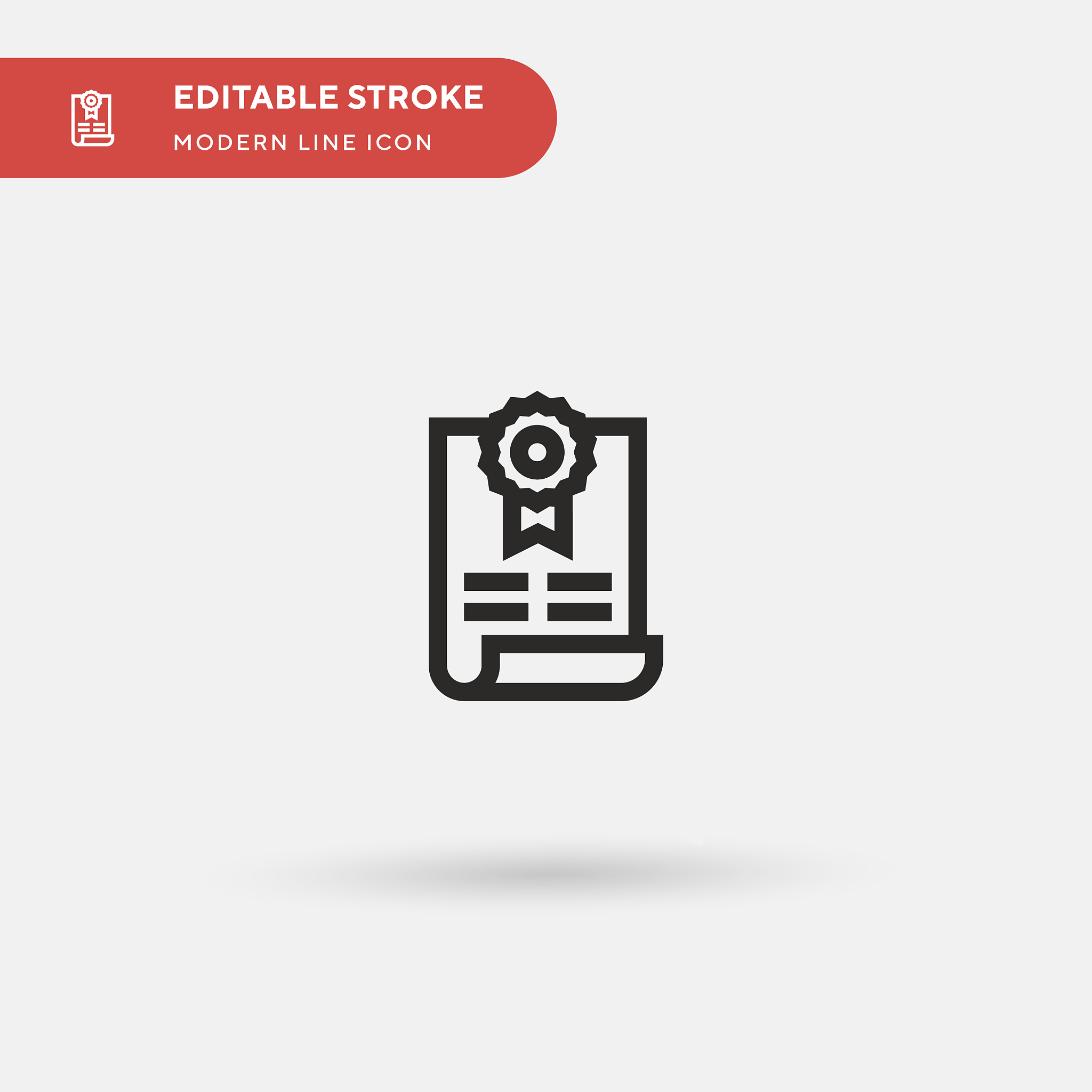 certificate simple icon