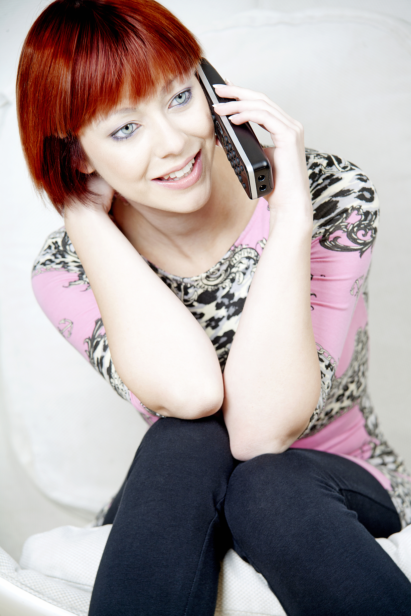 young woman on the phone